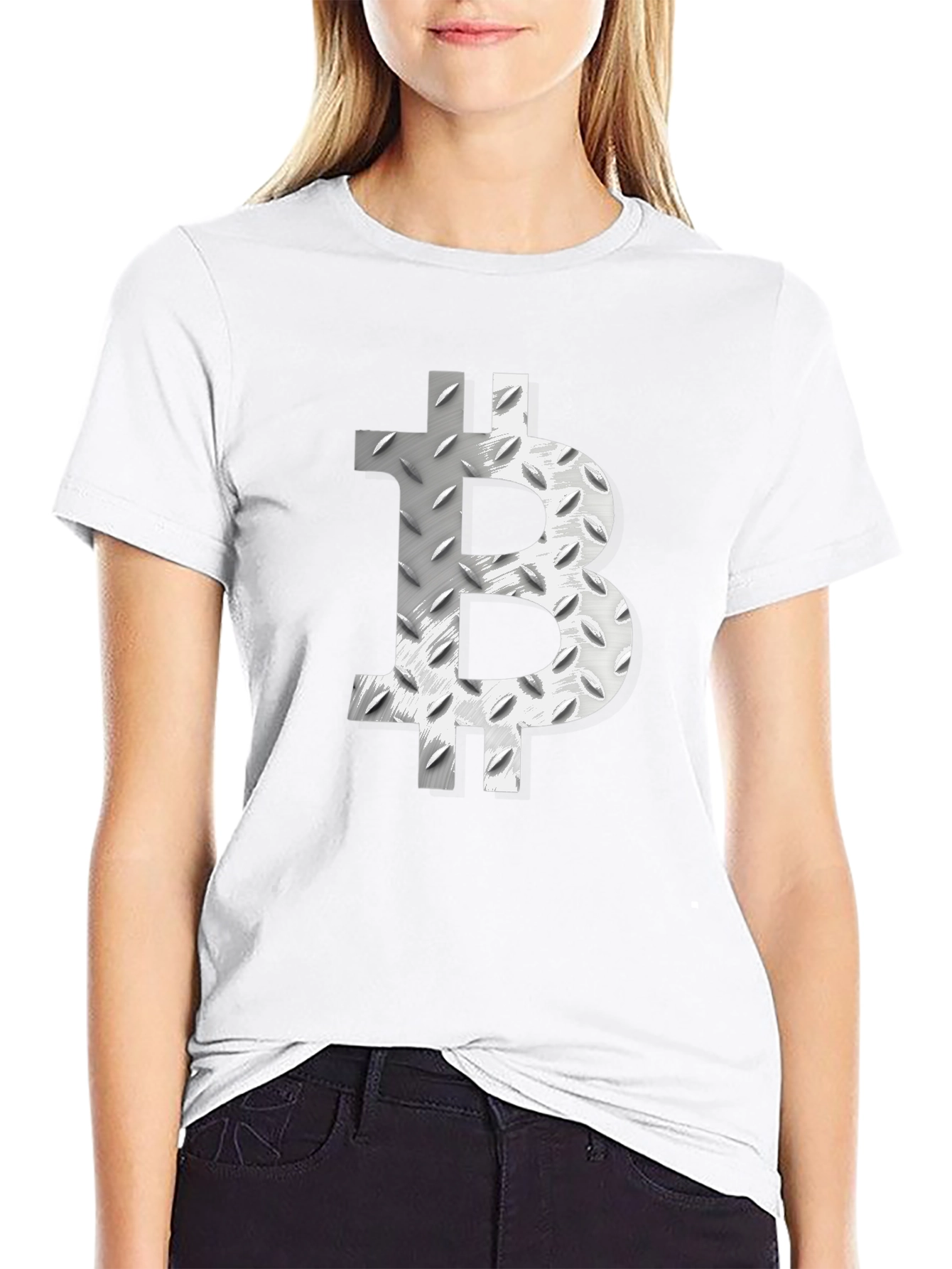 Bitcoin Metal Plate Graphic Tee