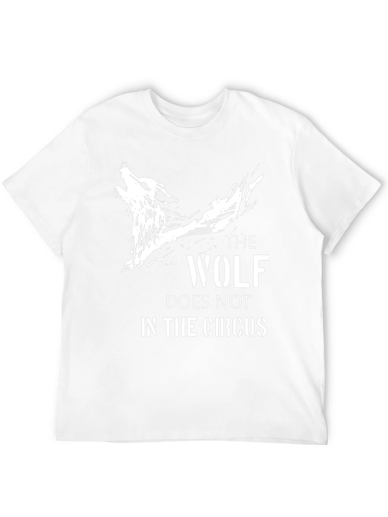 Wolf Graphic Black T-Shirt - Circus Saying