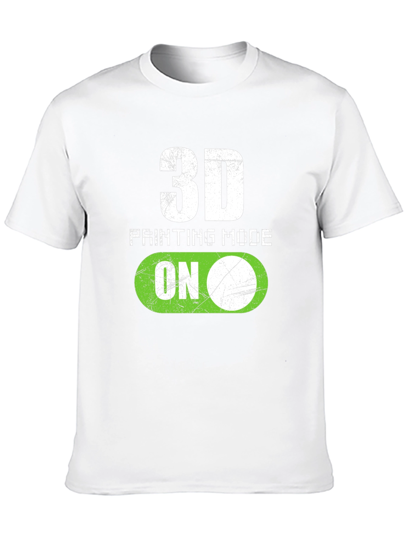 3D Printing Mode On Black T-Shirt