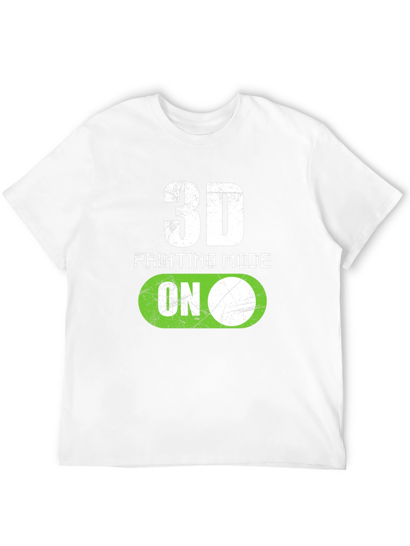 3D Printing Mode On Black T-Shirt