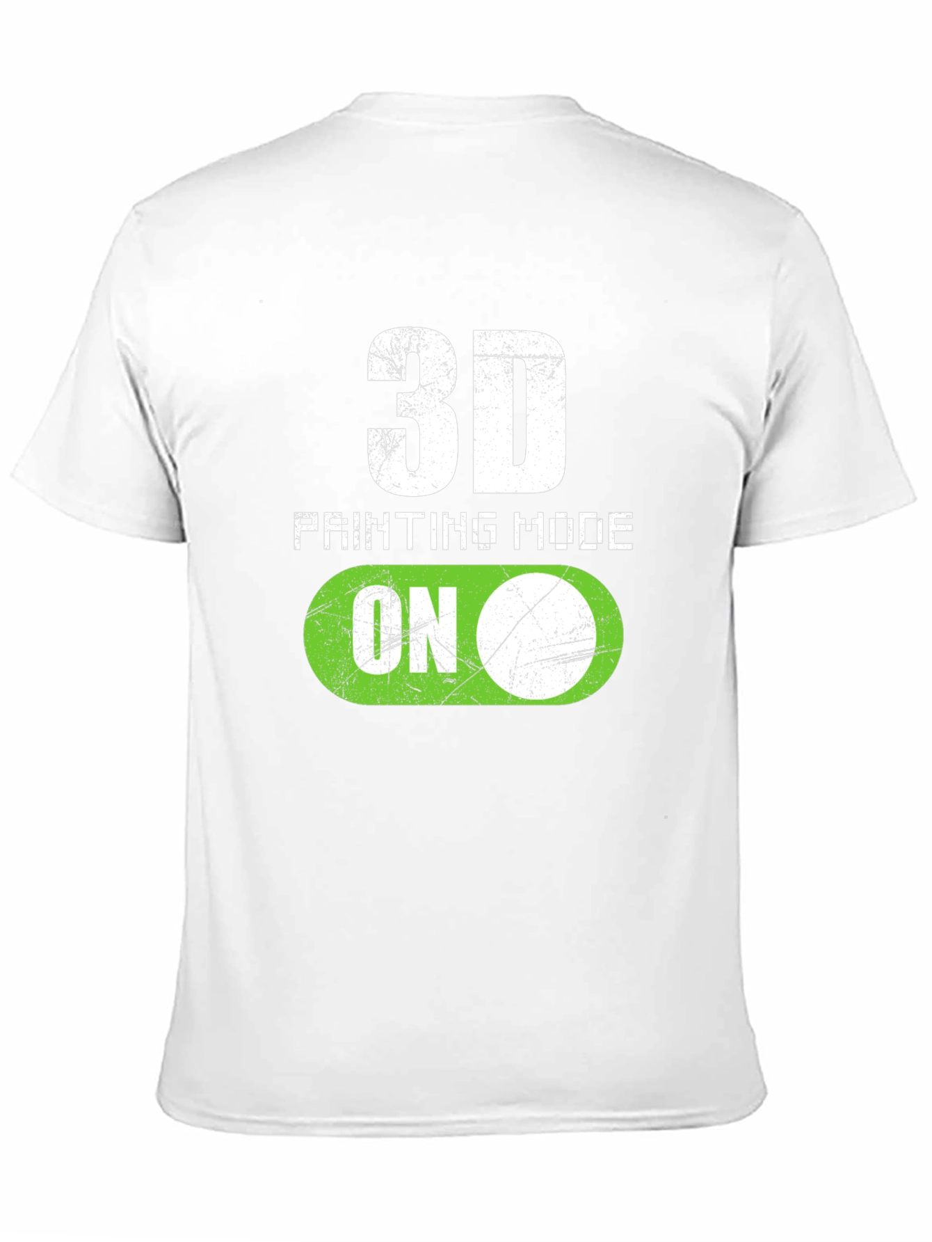 3D Printing Mode On Black T-Shirt