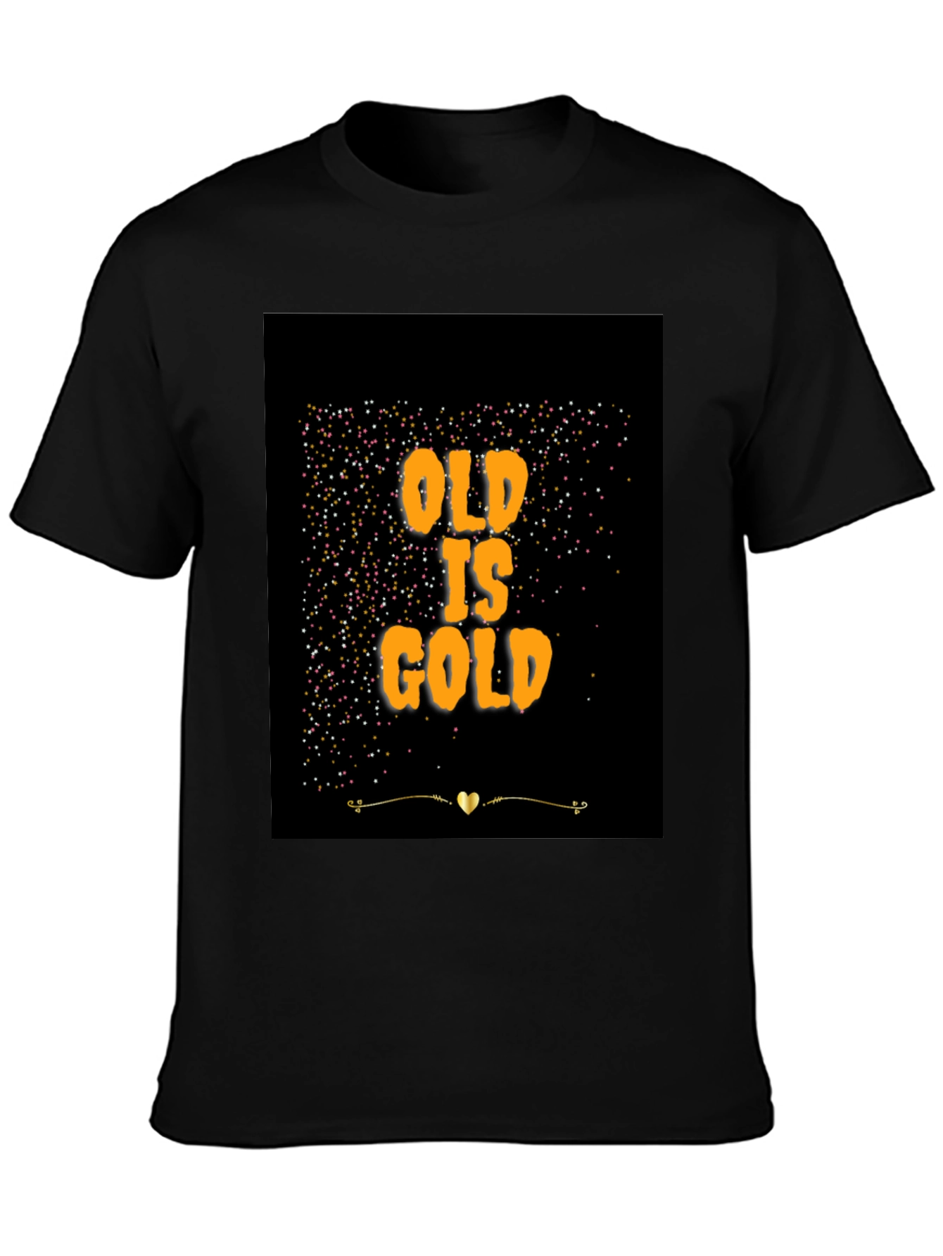 Old is Gold T-Shirt - Trendy Black Tee