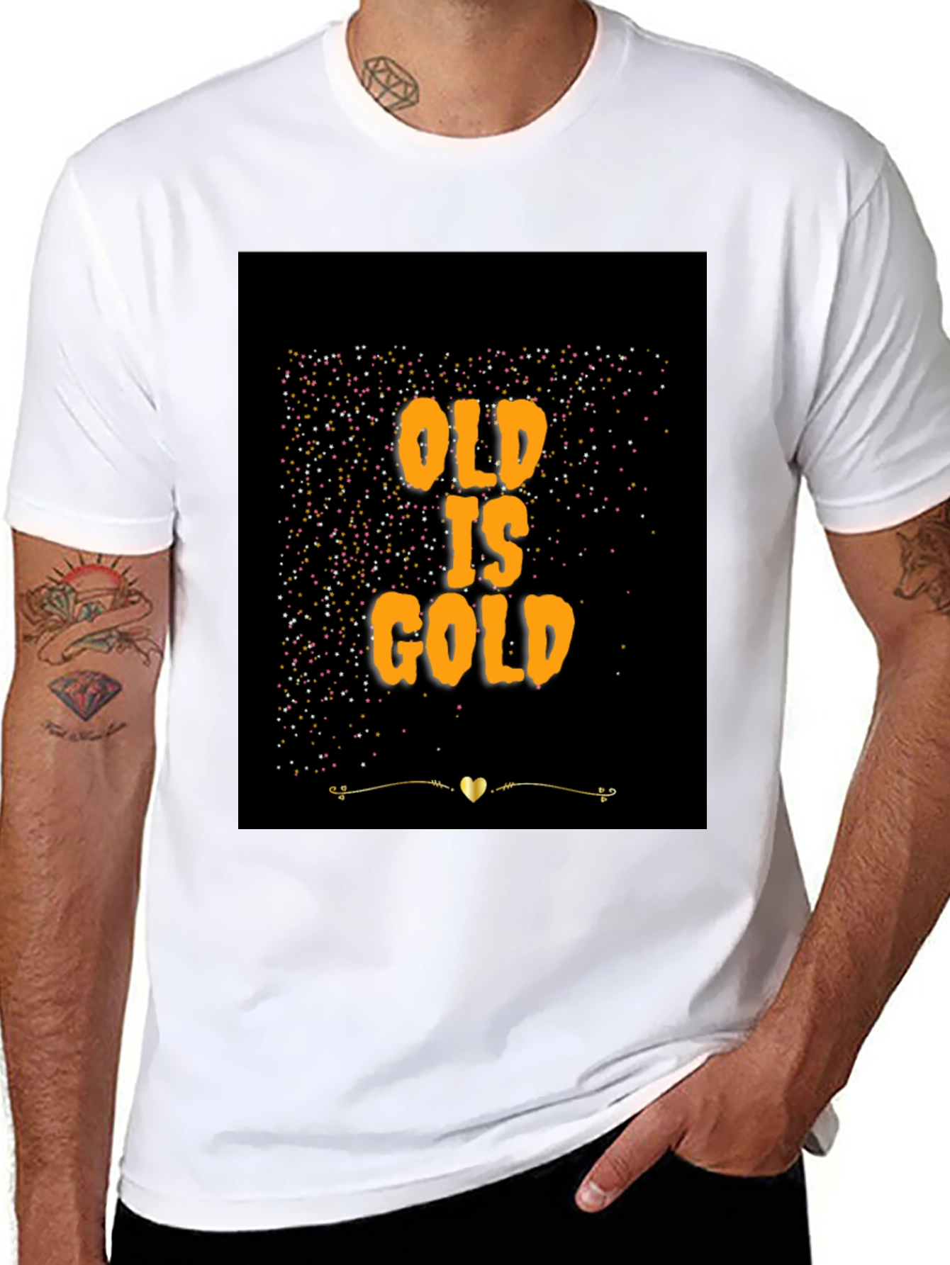 Old is Gold T-Shirt - Trendy Black Tee