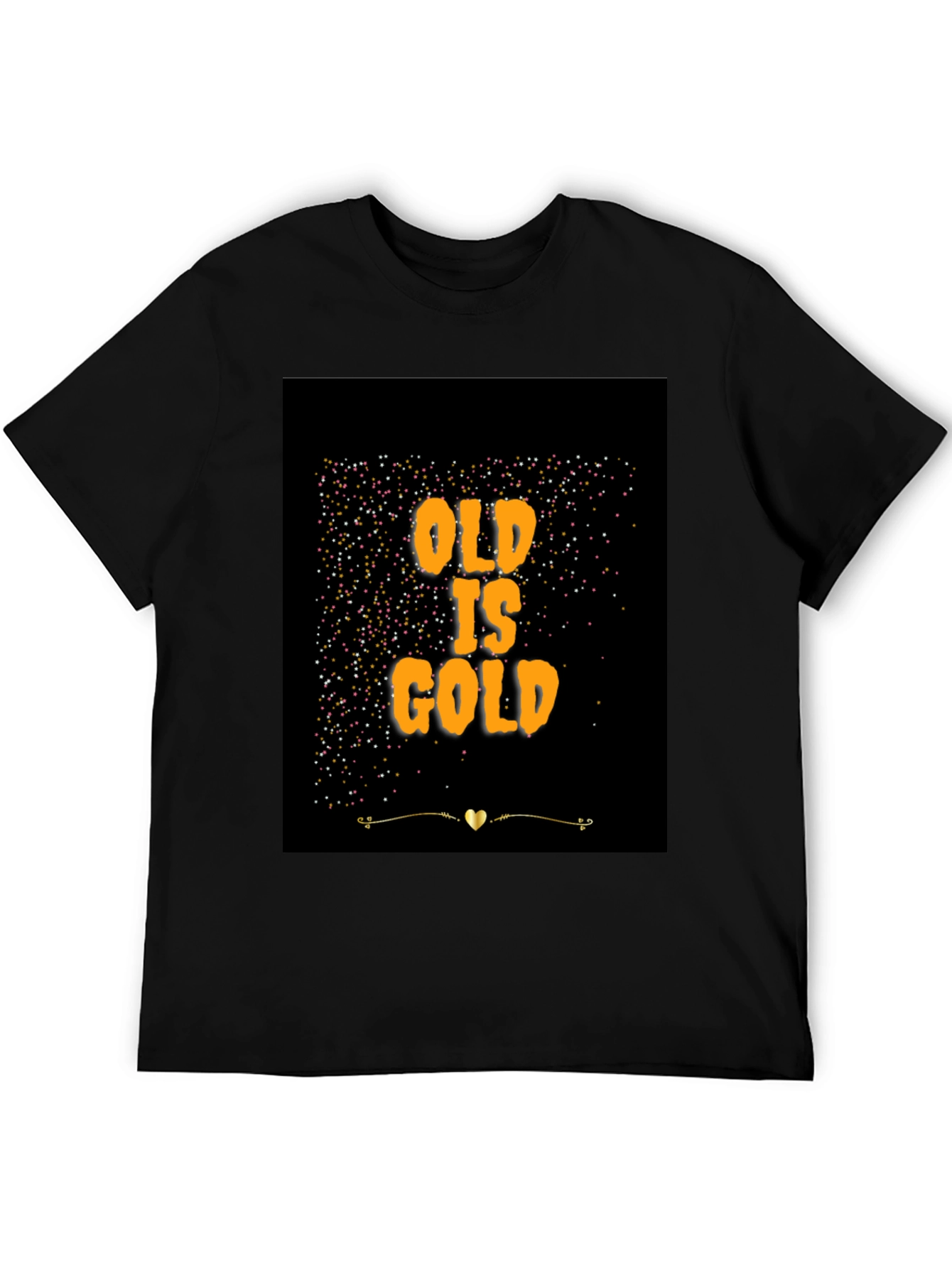 Old is Gold T-Shirt - Trendy Black Tee