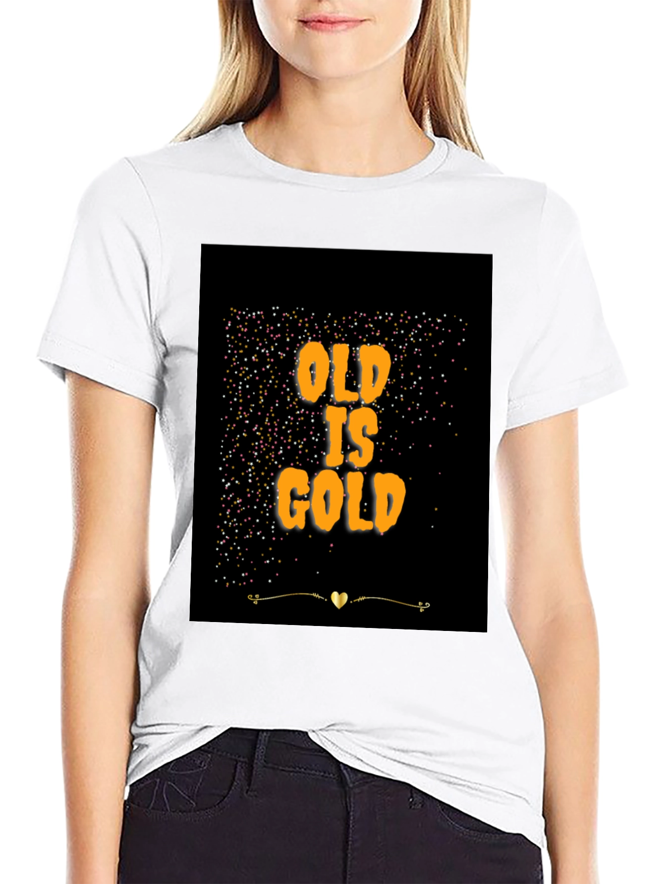 Old is Gold T-Shirt - Trendy Black Tee