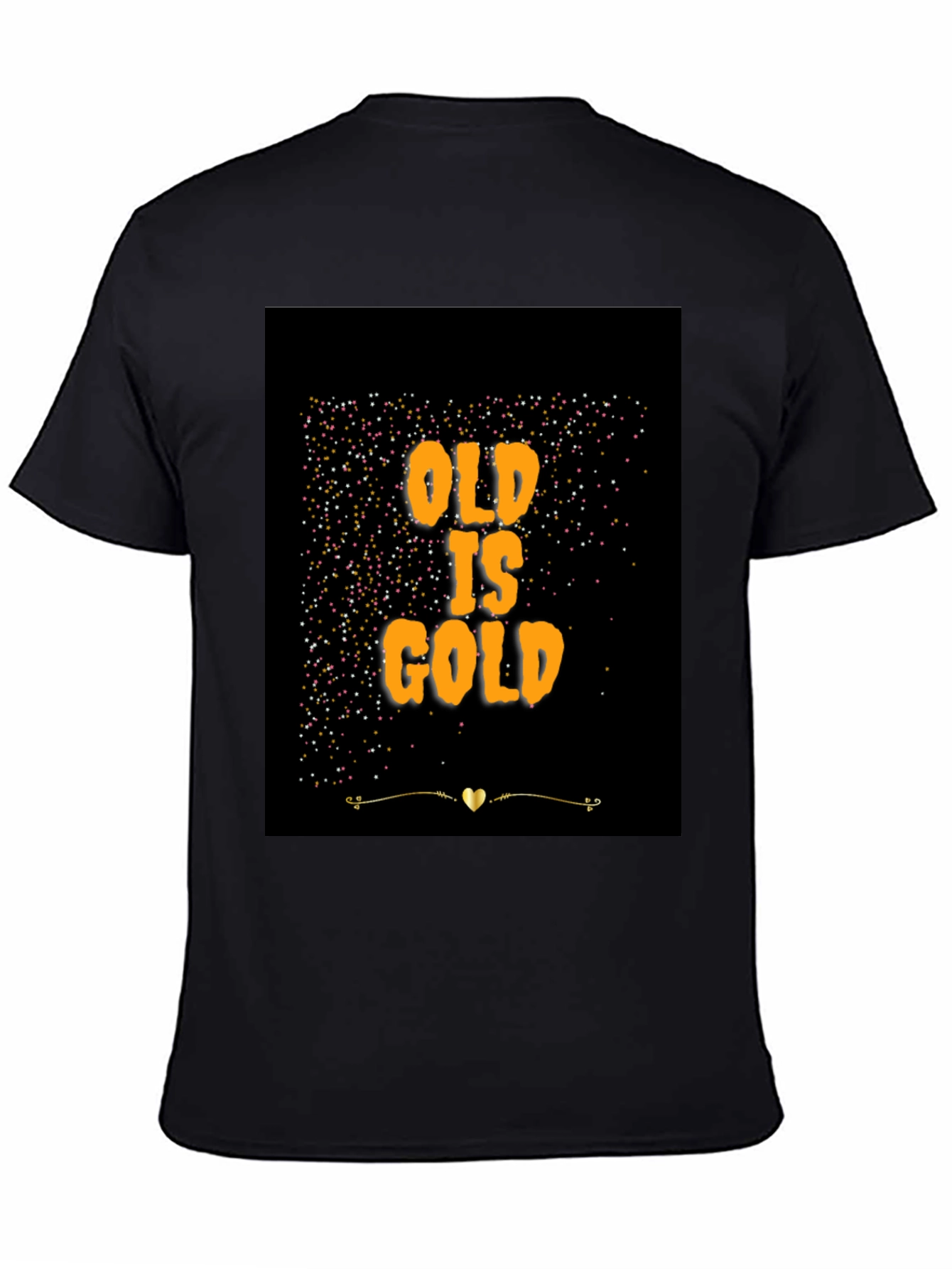 Old is Gold T-Shirt - Trendy Black Tee
