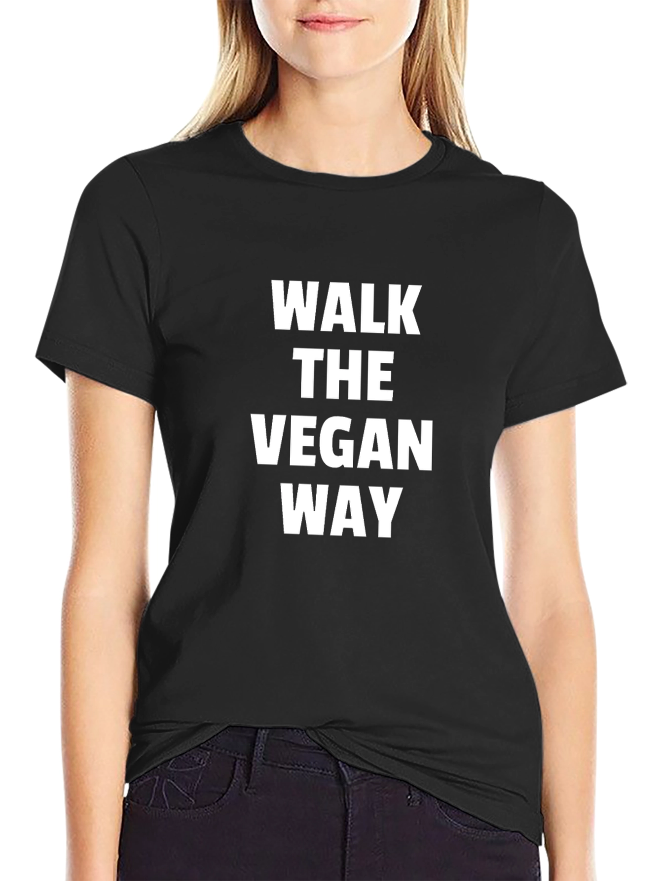Walk the Vegan Way T-Shirt - Black