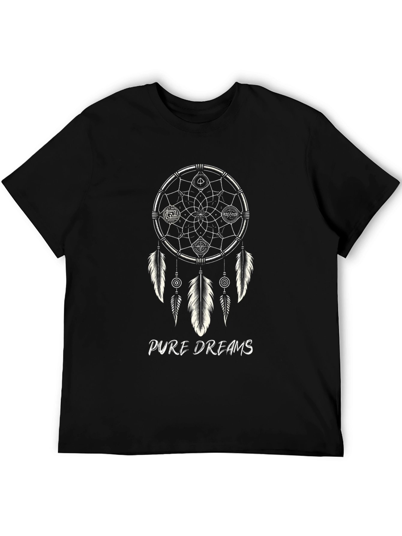 Pure Dreams Black Graphic T-Shirt