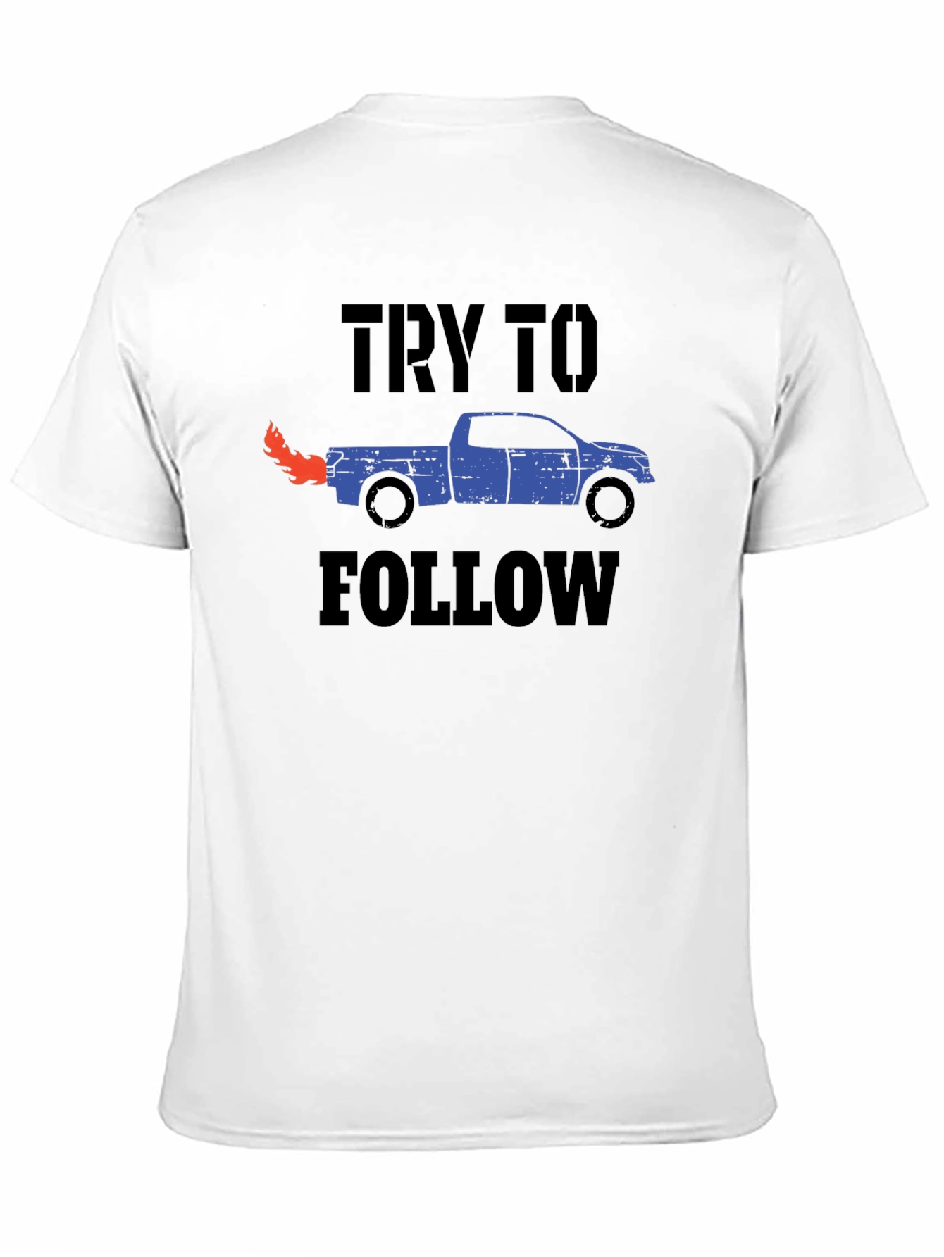 Try To Follow Truck Graphic Tee - Black