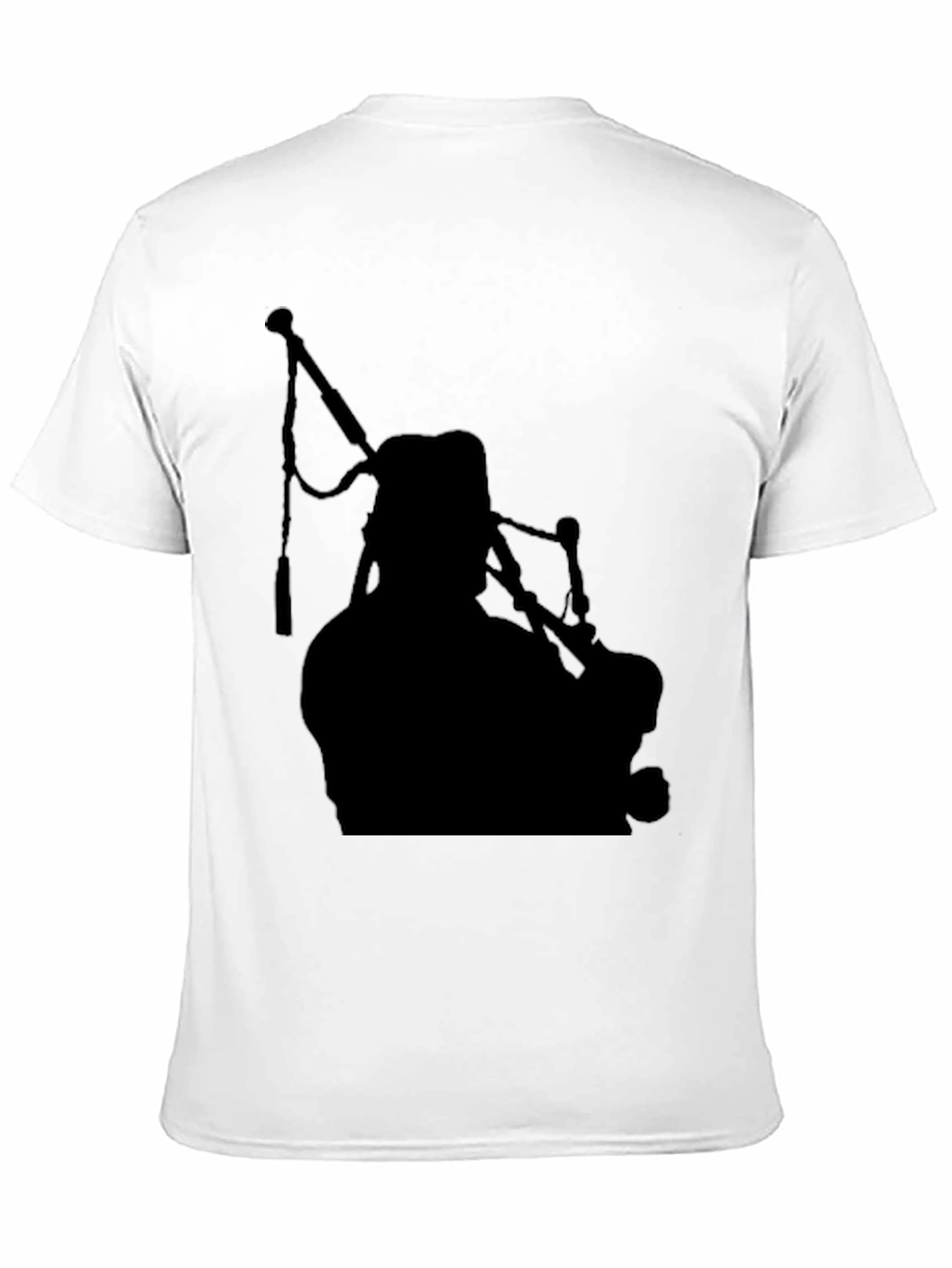Bagpiper Silhouette Black T-Shirt