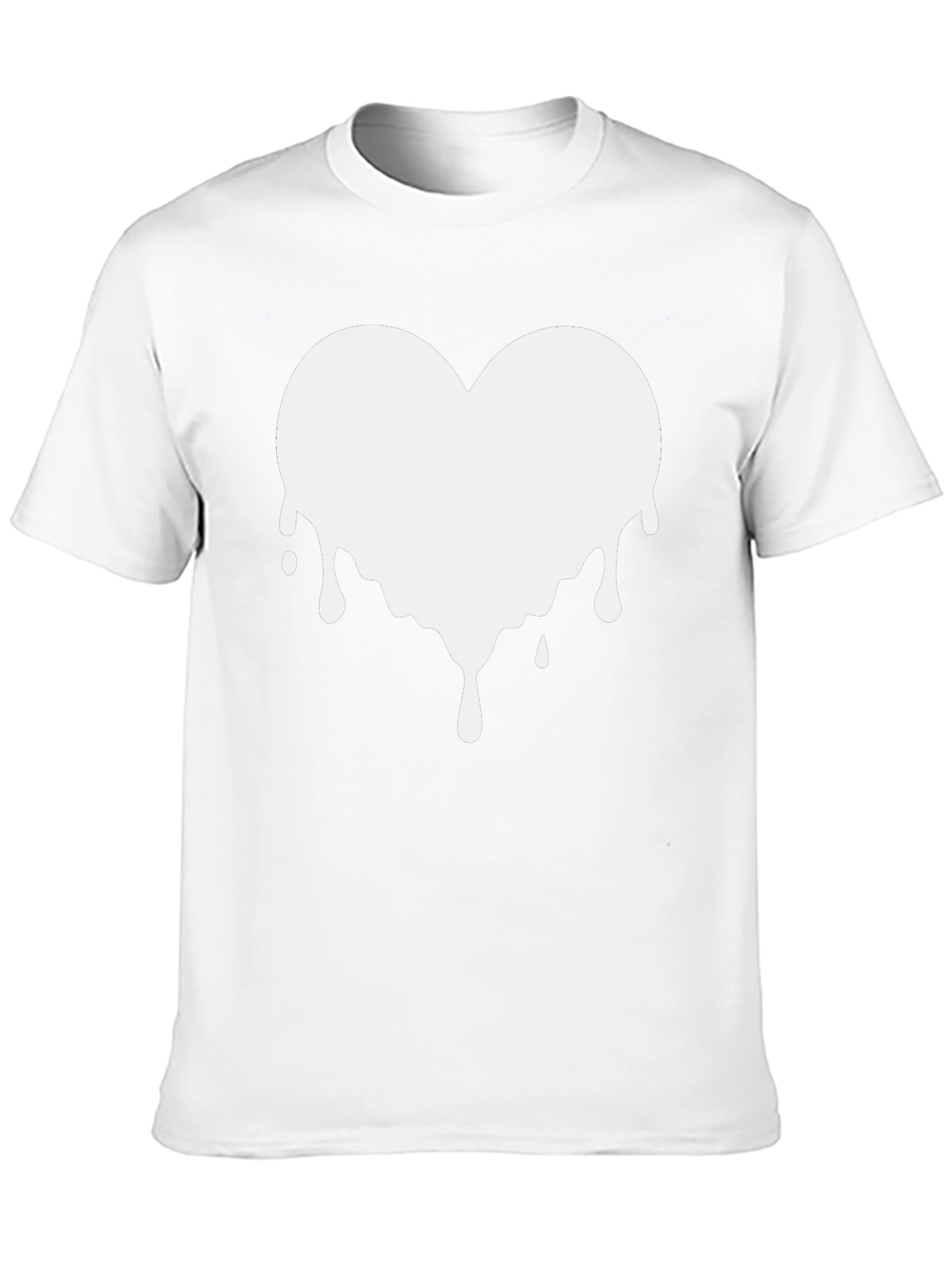 Melting Heart Graphic Tee - Black Cotton Blend