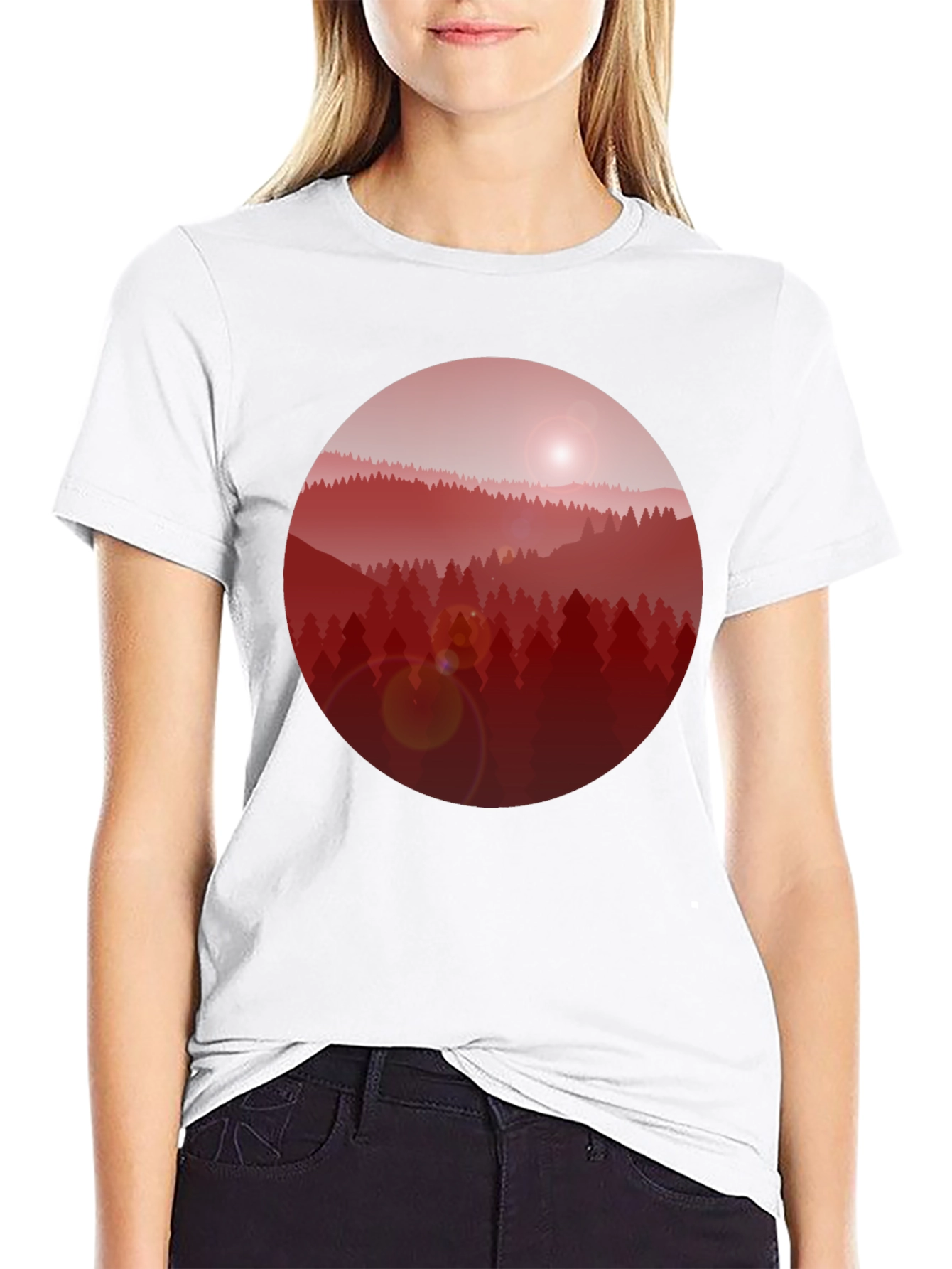 Red Forest Graphic T-Shirt