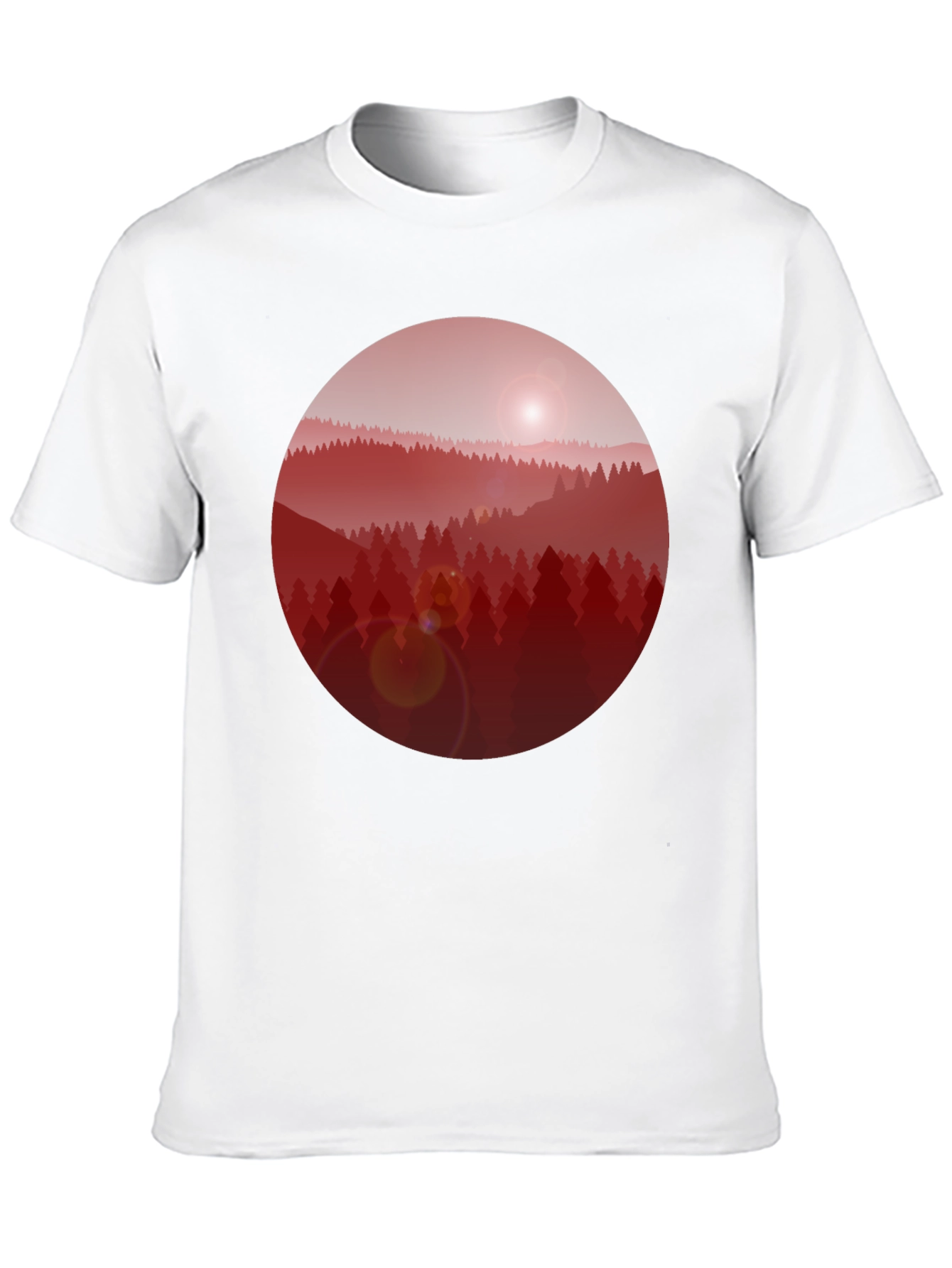 Red Forest Graphic T-Shirt