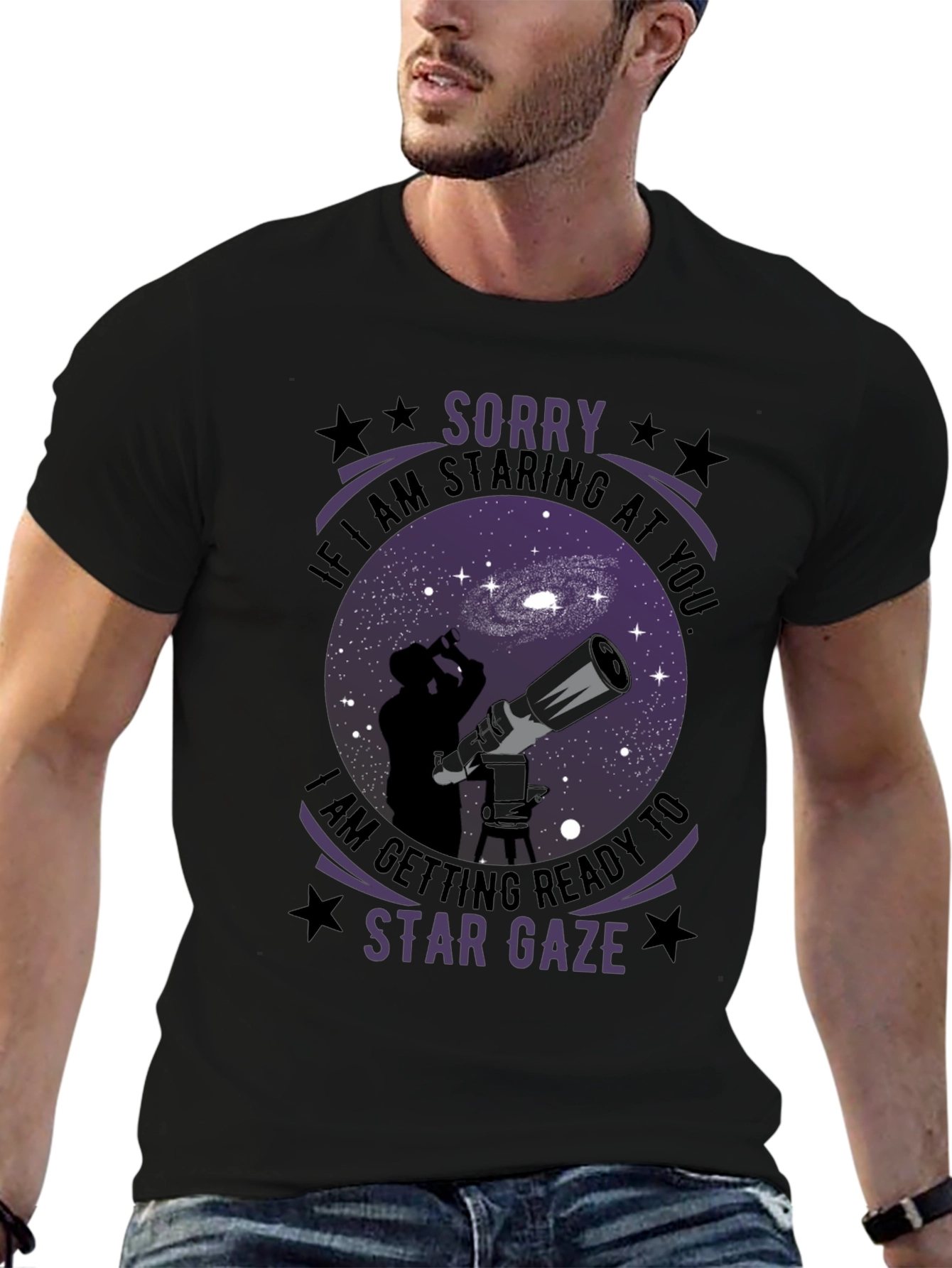 Star Gaze T-Shirt - Sorry Im Staring!