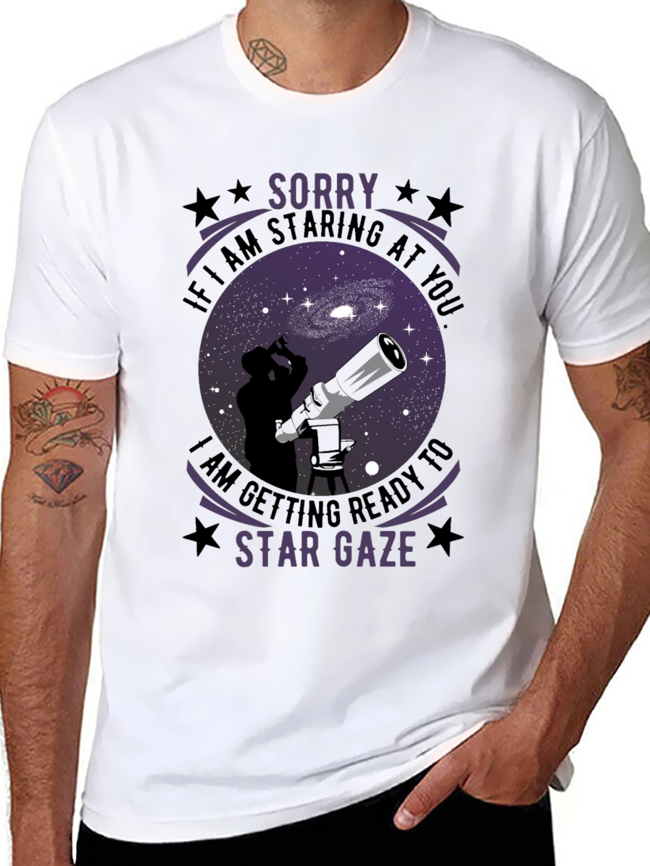 Star Gaze T-Shirt - Sorry Im Staring!