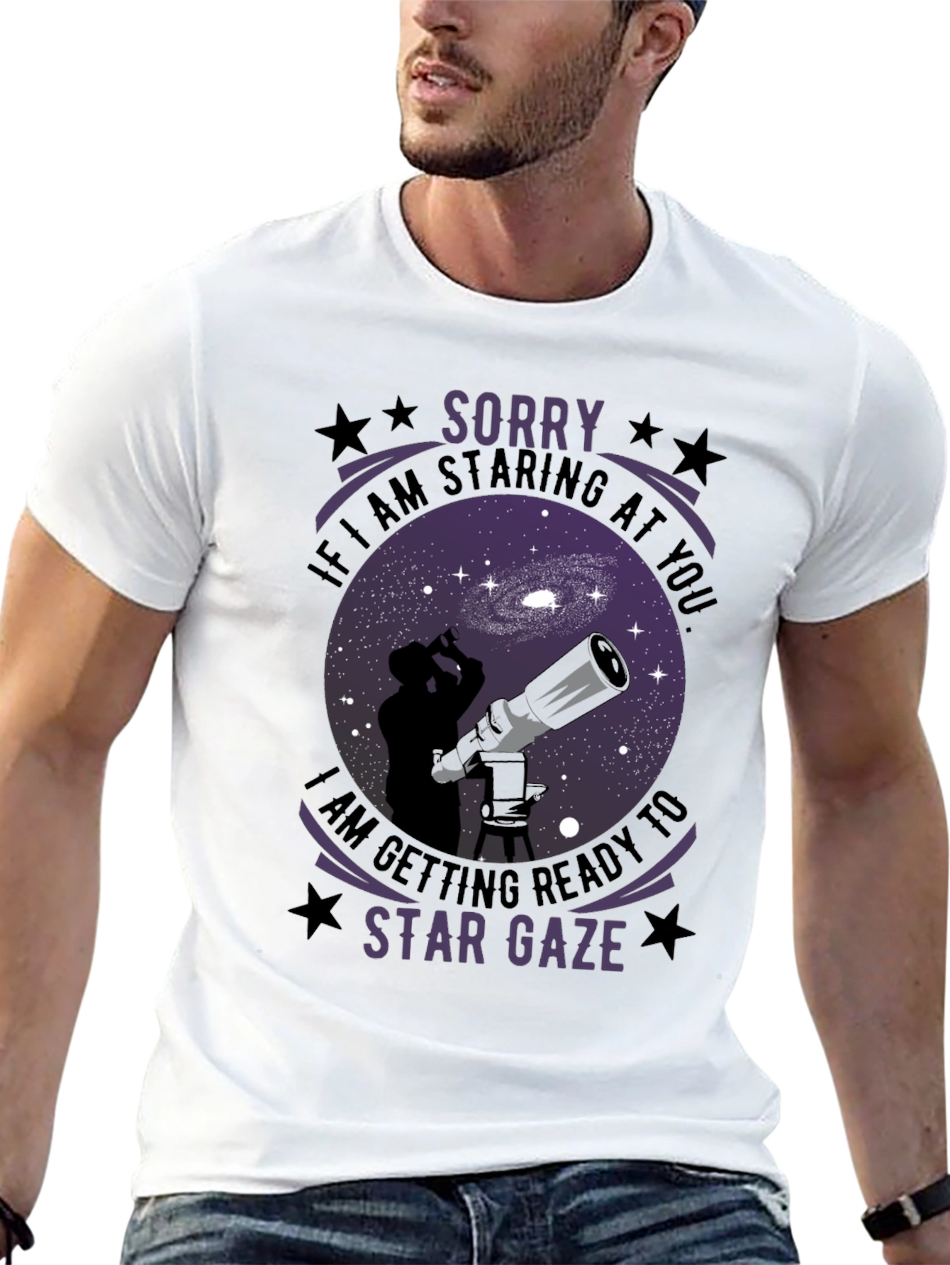 Star Gaze T-Shirt - Sorry Im Staring!