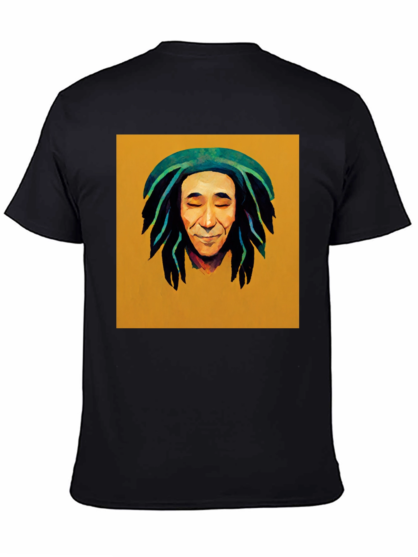 Rasta Man Graphic Black T-Shirt