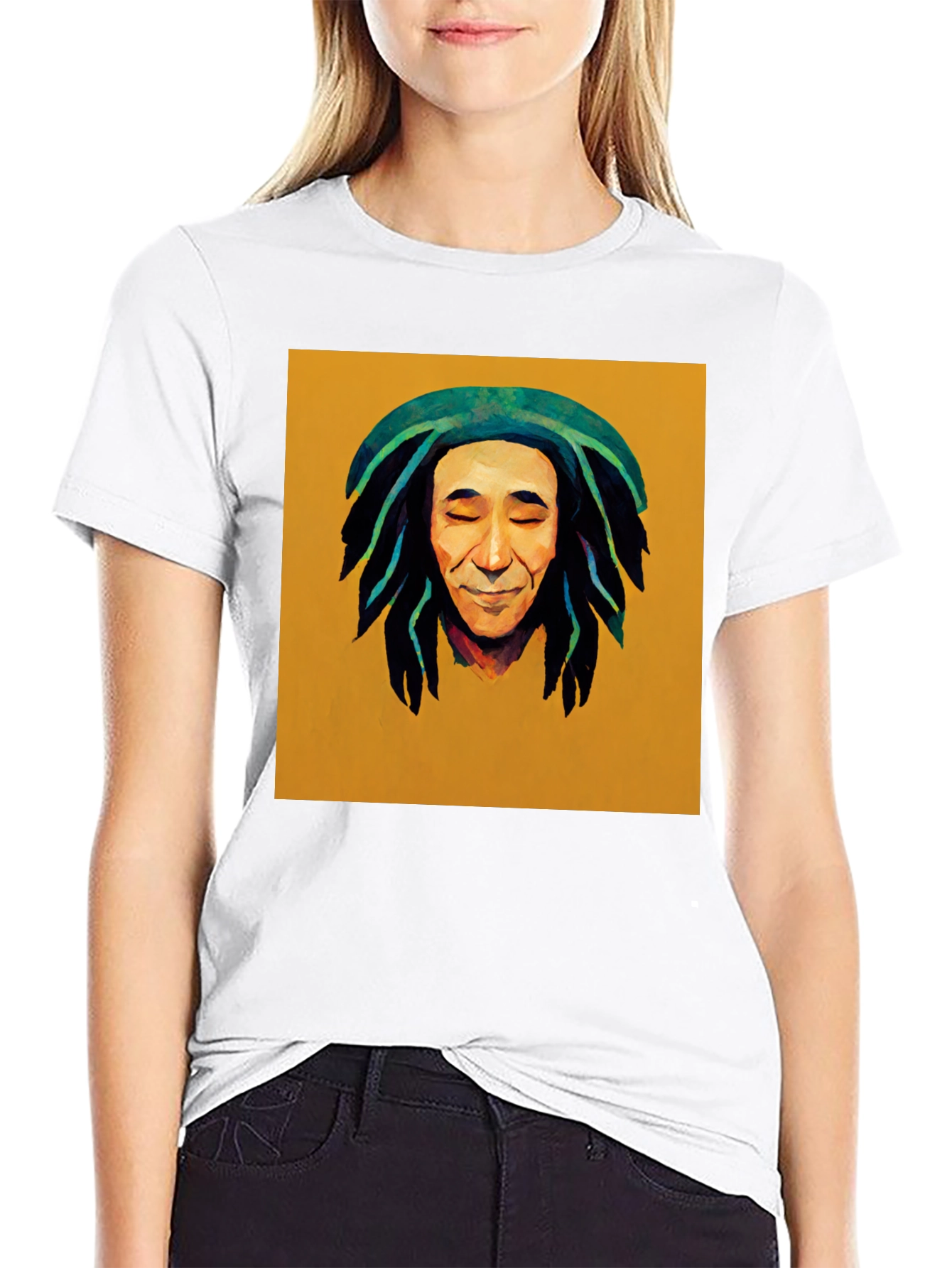 Rasta Man Graphic Black T-Shirt