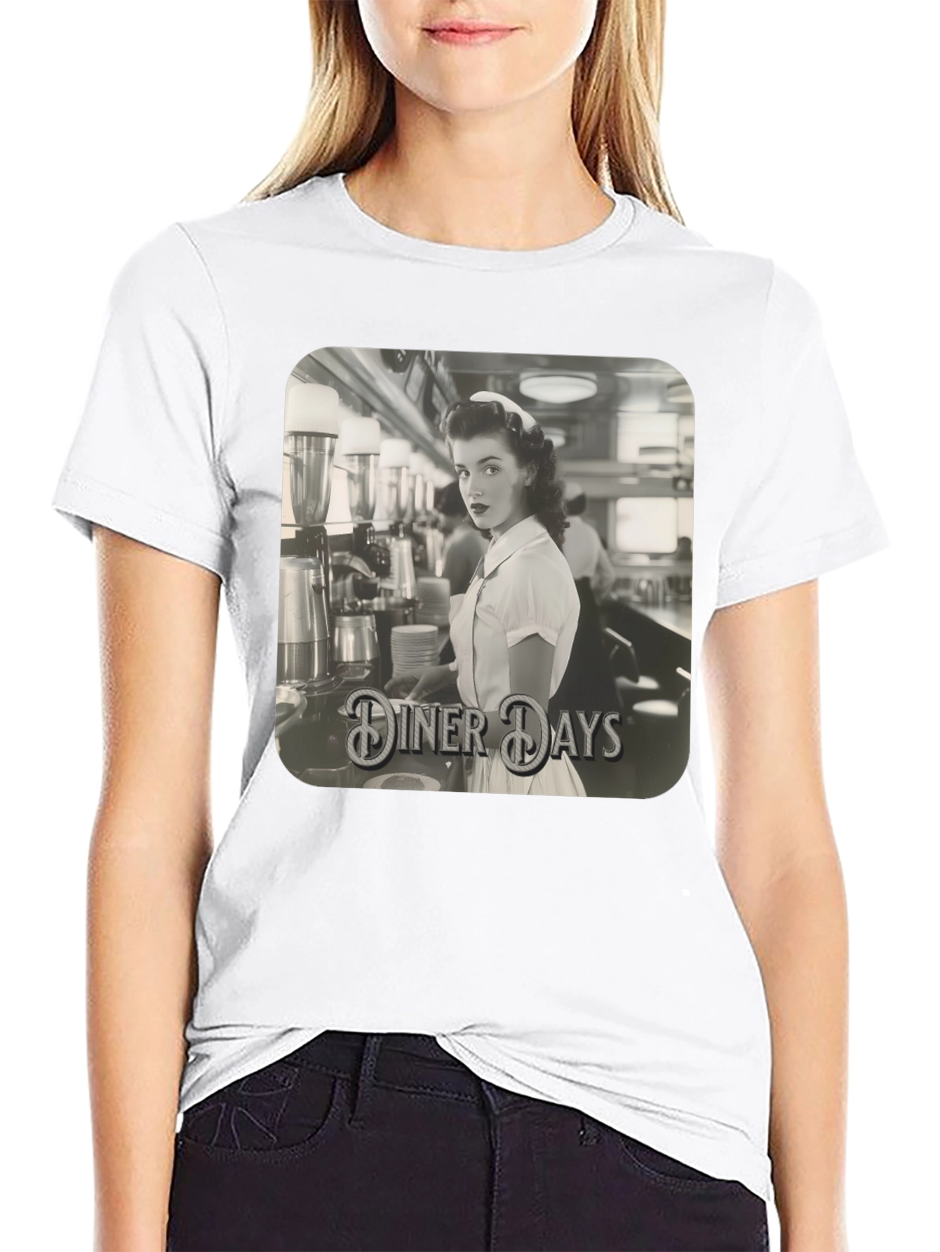 Diner Days Retro Graphic T-Shirt