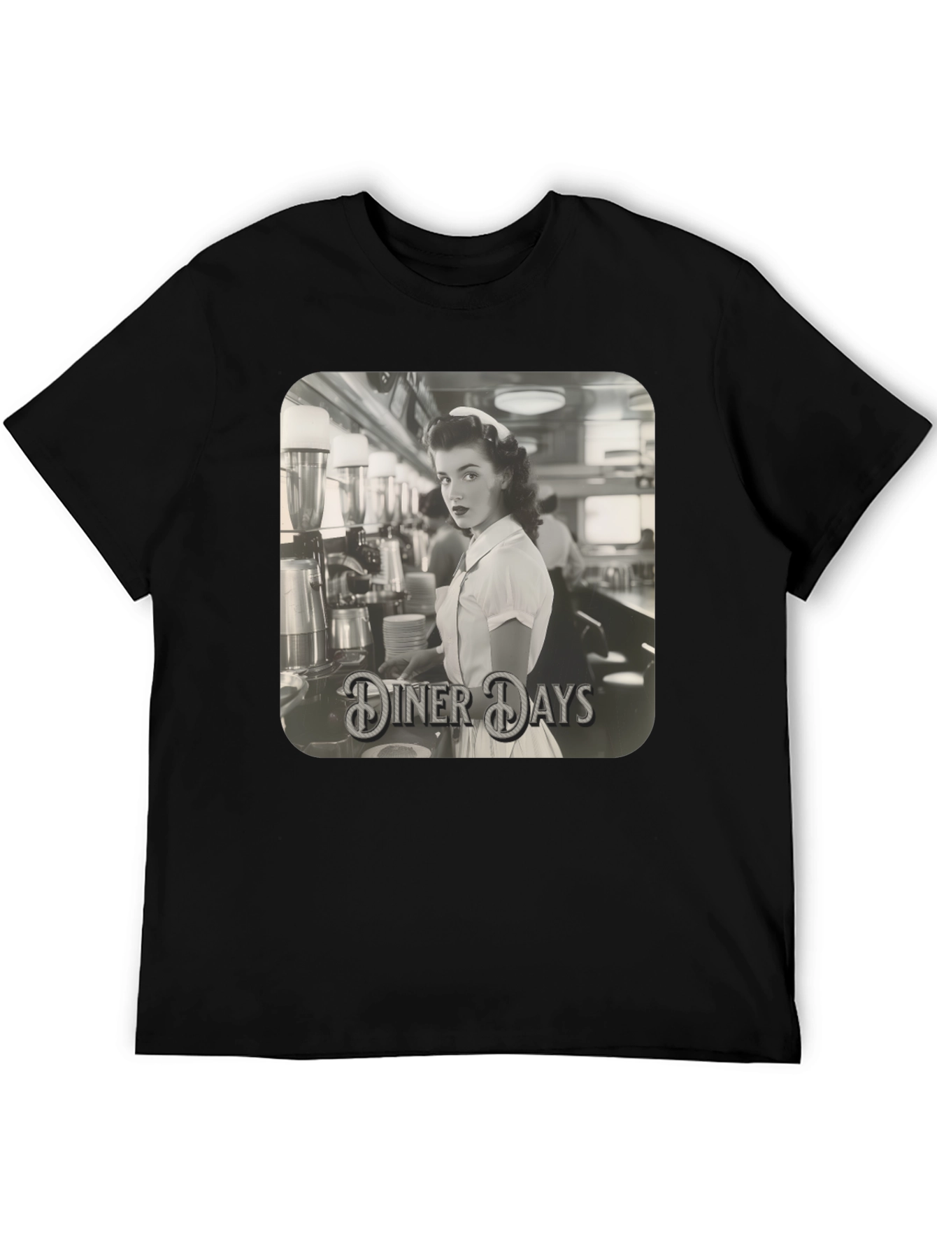 Diner Days Retro Graphic T-Shirt