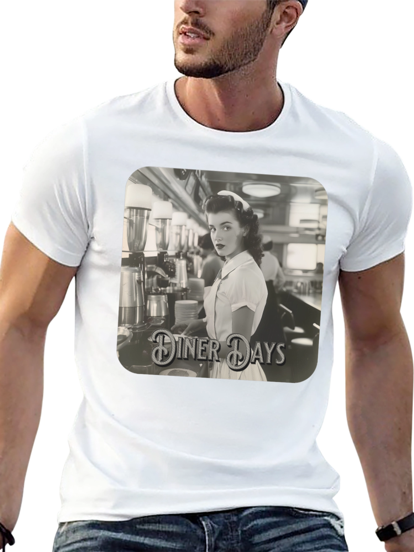 Diner Days Retro Graphic T-Shirt