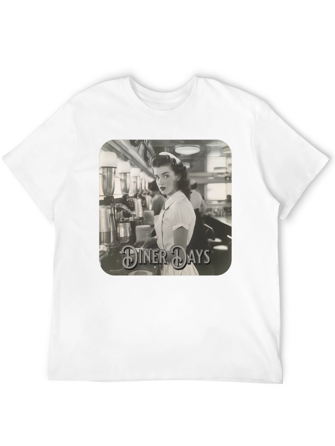 Diner Days Retro Graphic T-Shirt