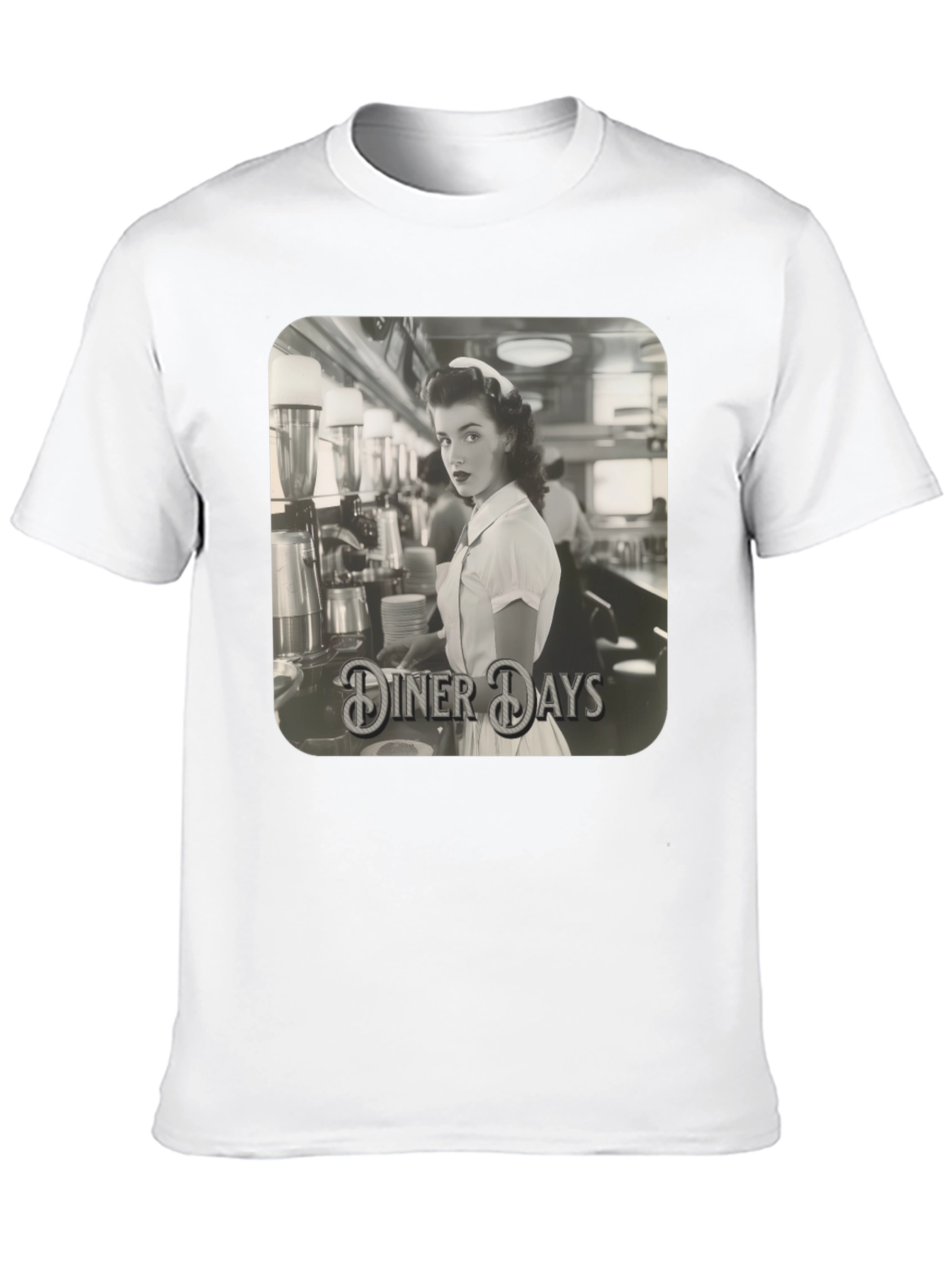 Diner Days Retro Graphic T-Shirt