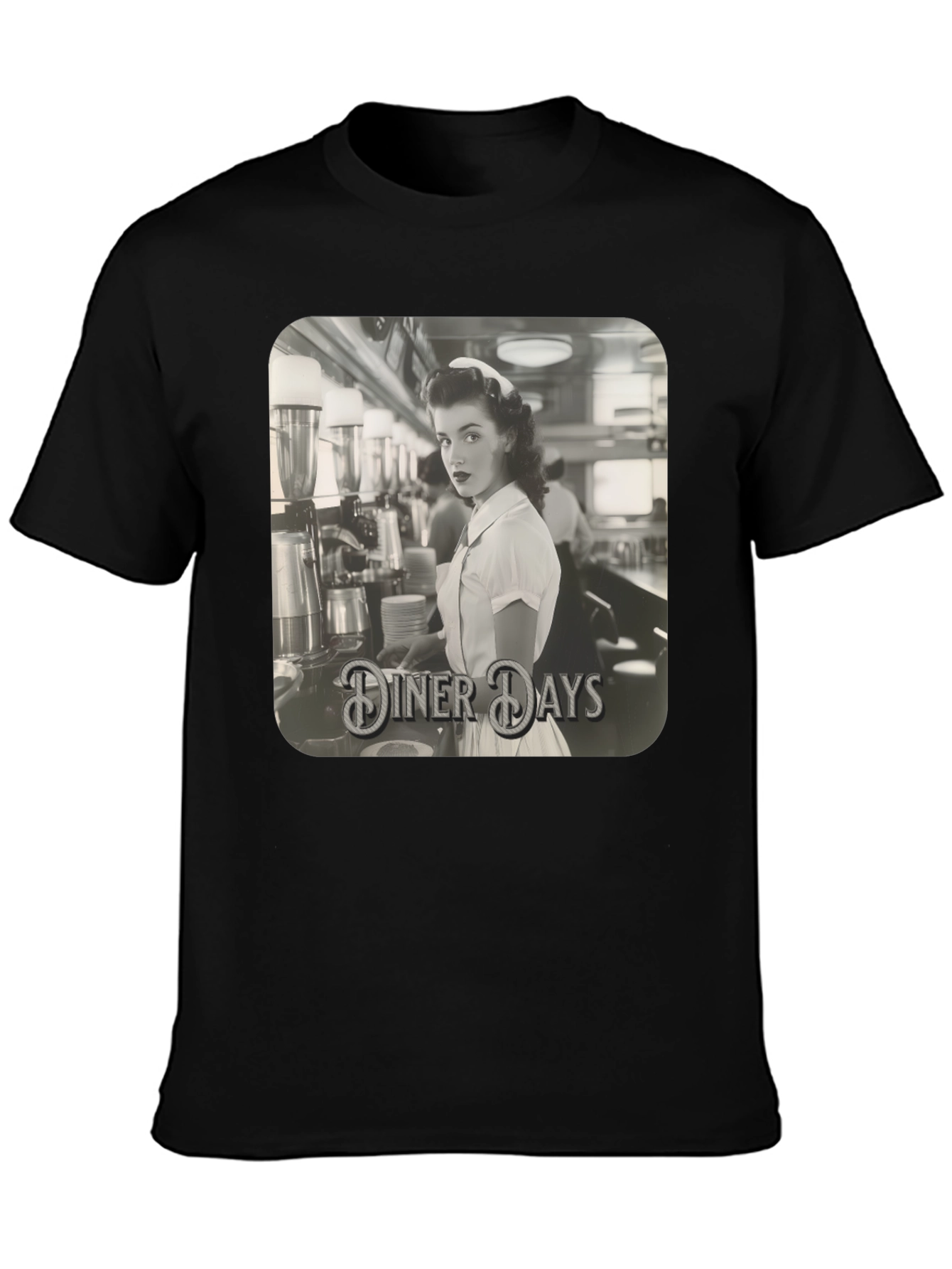 Diner Days Retro Graphic T-Shirt