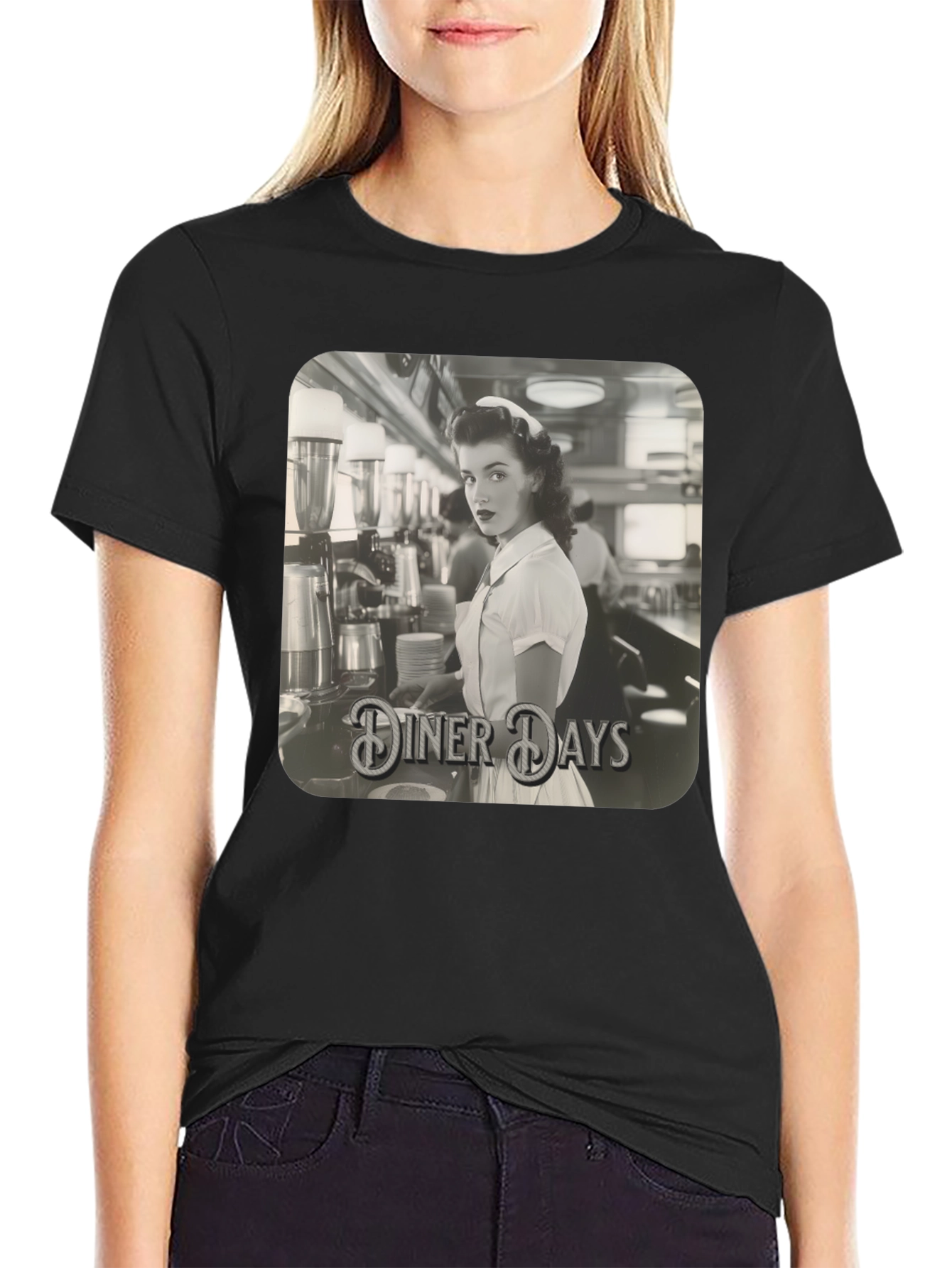 Diner Days Retro Graphic T-Shirt