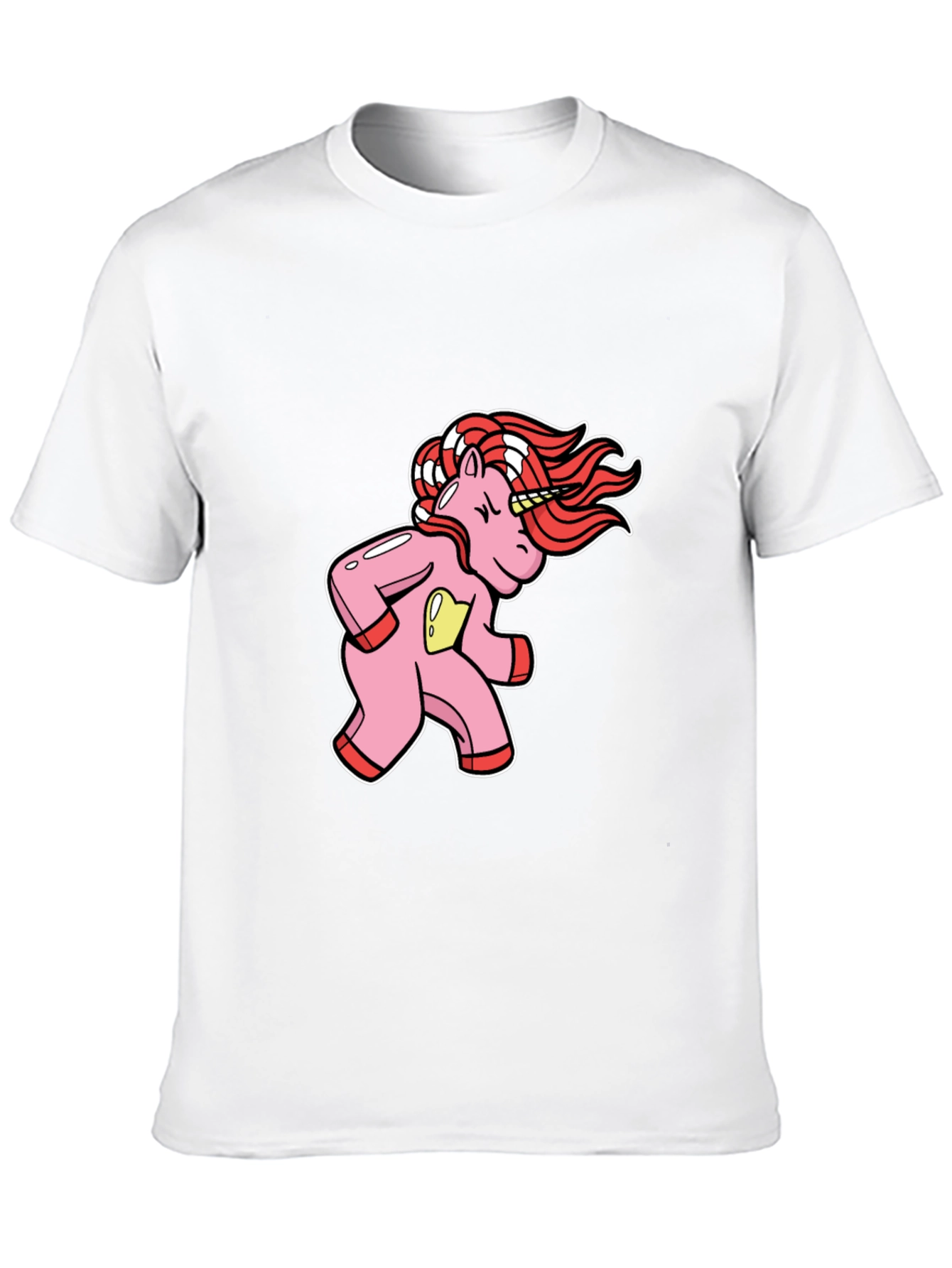 Unicorn Cartoon Graphic Black T-Shirt