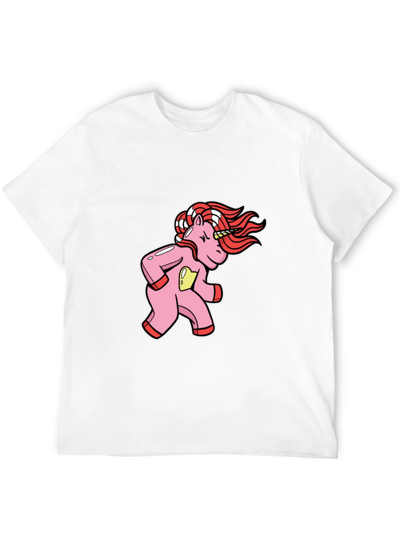 Unicorn Cartoon Graphic Black T-Shirt