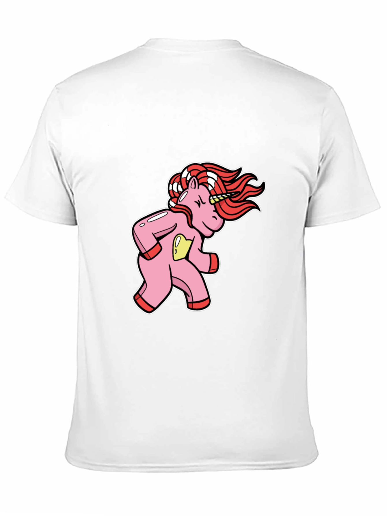 Unicorn Cartoon Graphic Black T-Shirt