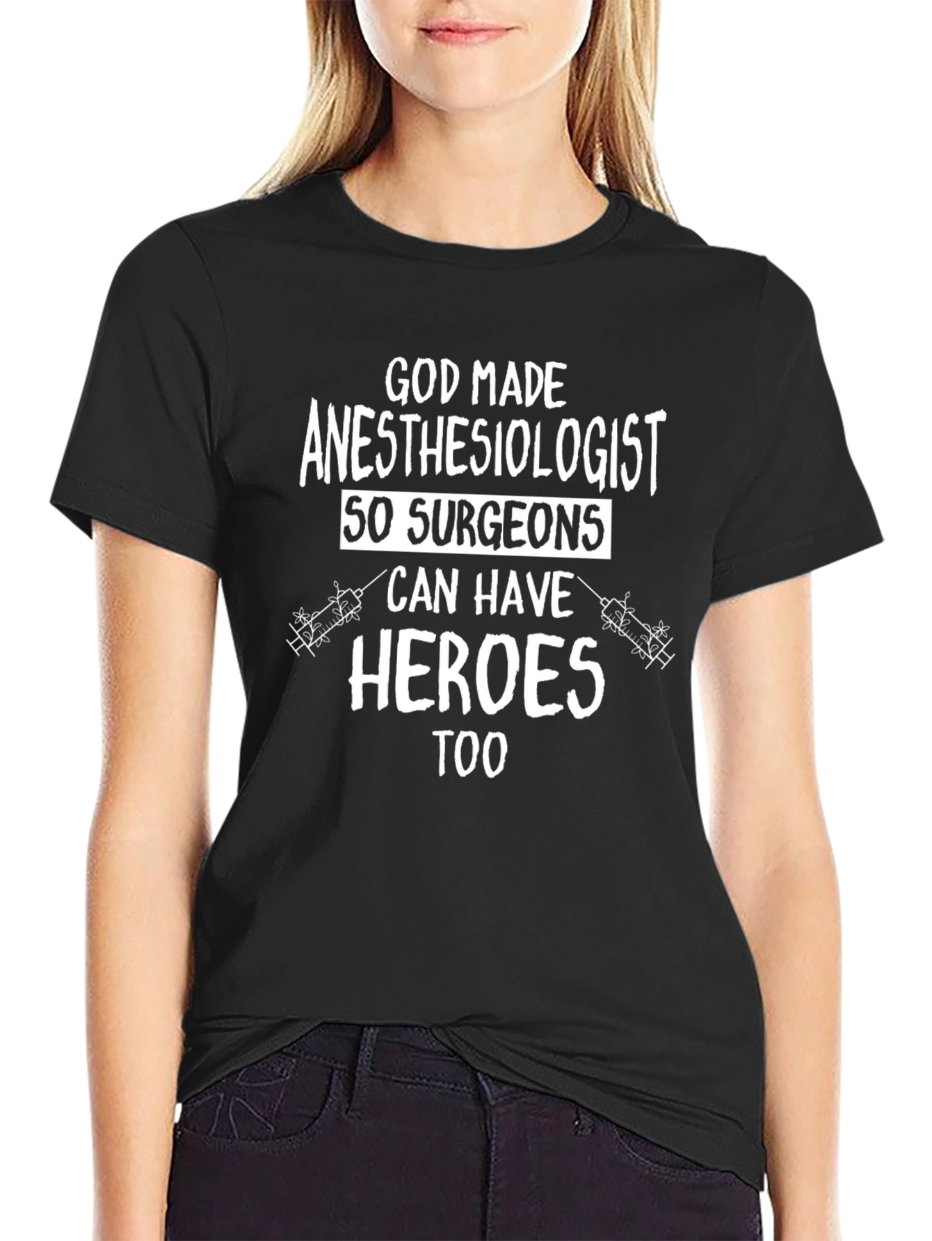 Anesthesiologist Hero Black T-Shirt