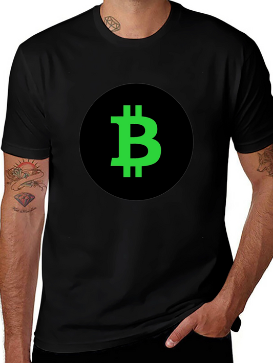 Bitcoin Crypto T-Shirt - Black with Green Logo