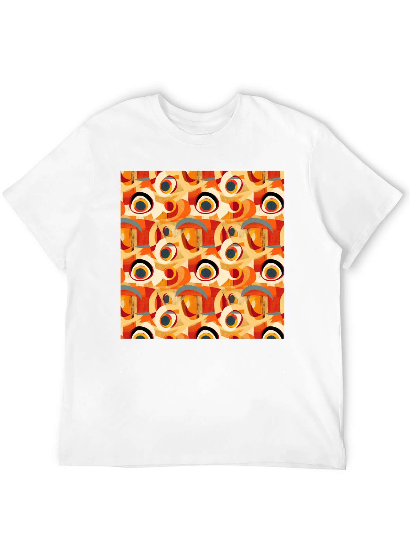 Abstract Pattern Crew Neck T-Shirt