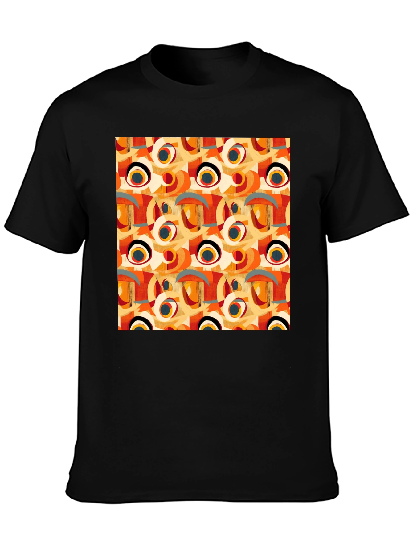 Abstract Pattern Crew Neck T-Shirt