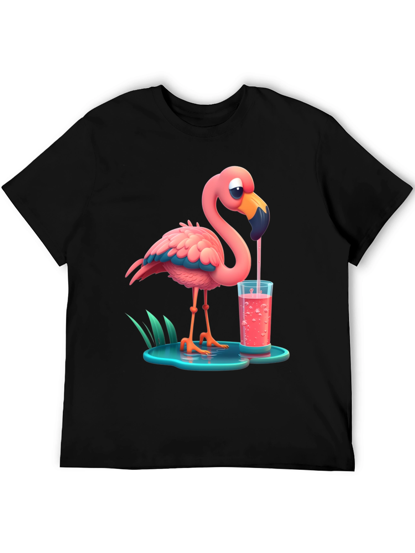 Cartoon Flamingo T-Shirt