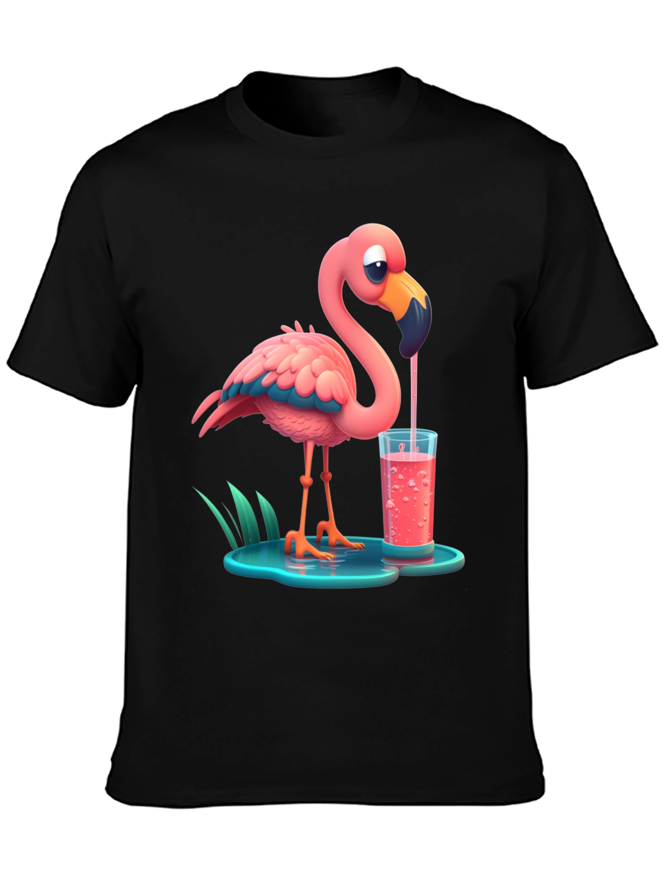 Cartoon Flamingo T-Shirt