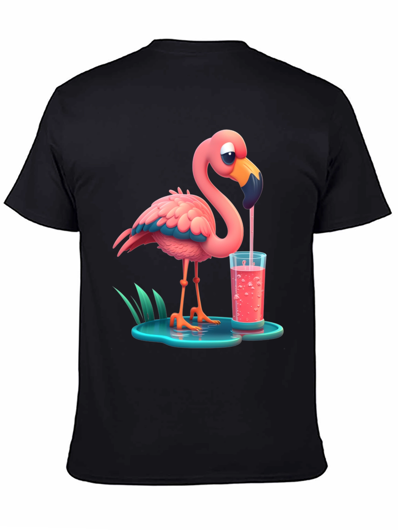 Cartoon Flamingo T-Shirt