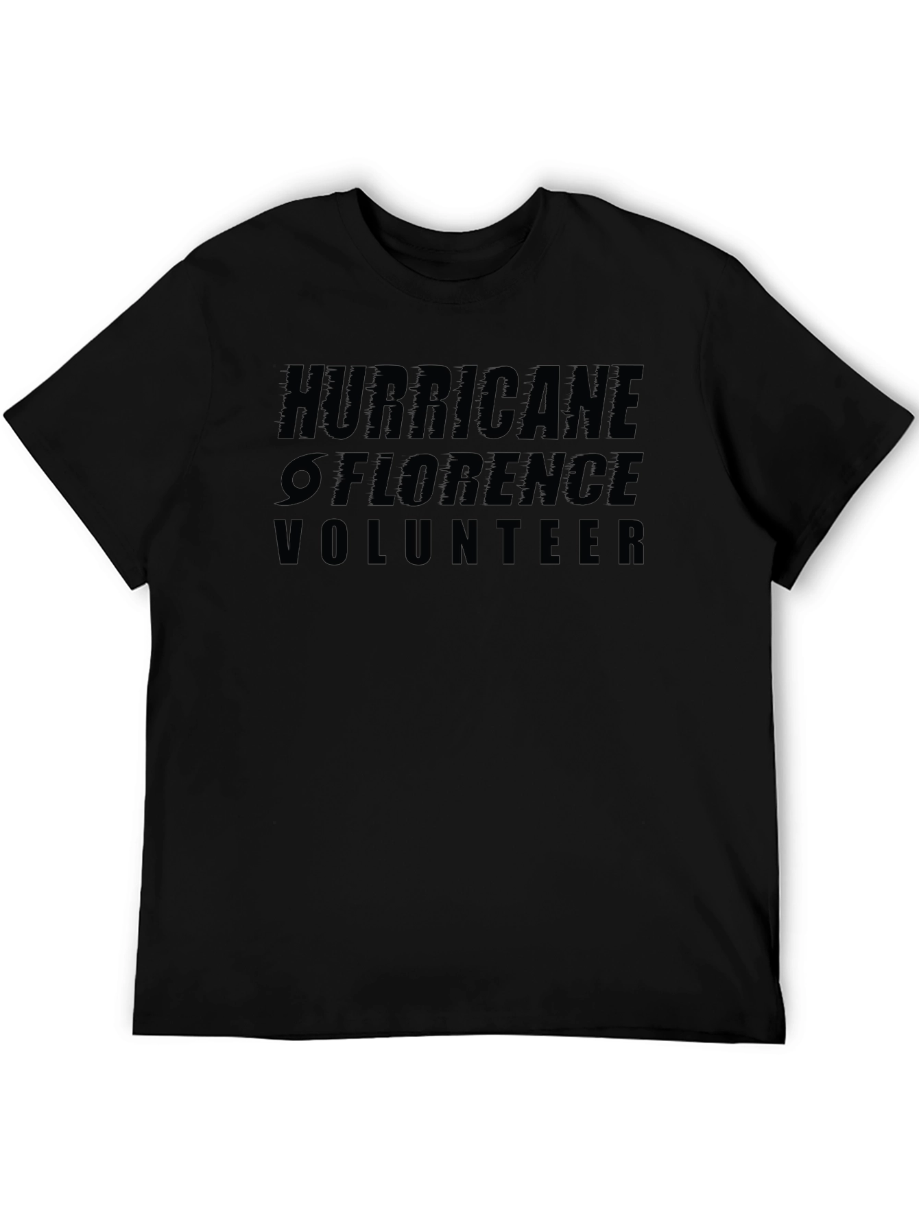 Hurricane Florence Volunteer Black T-Shirt