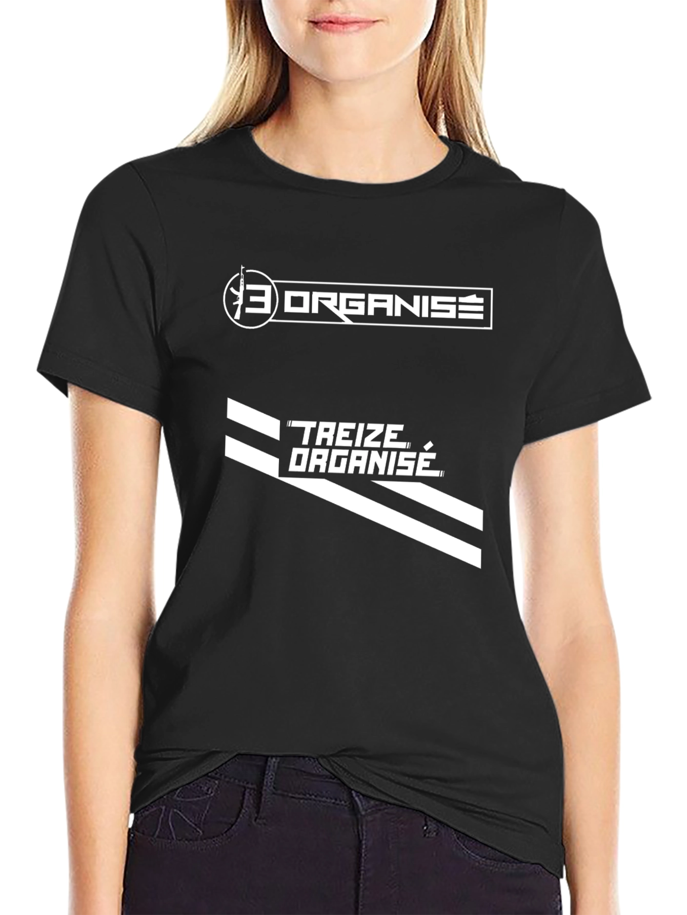 Treize Organise T-Shirt - Black Graphic Tee