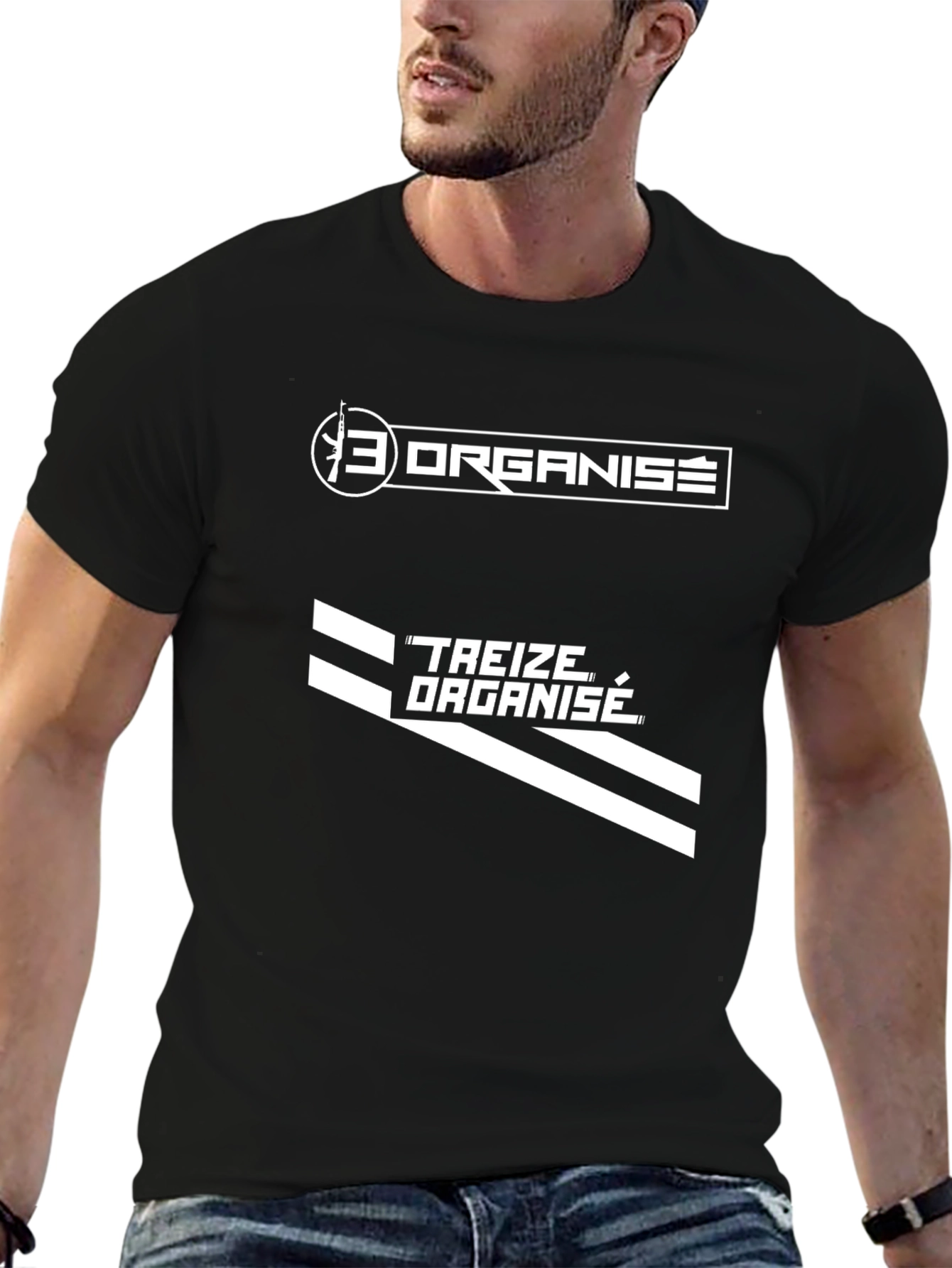 Treize Organise T-Shirt - Black Graphic Tee