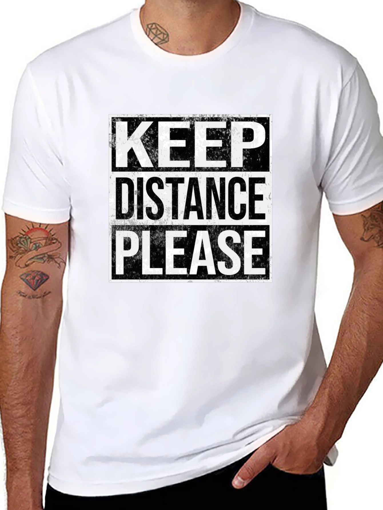 Keep Distance Please T-Shirt - Social Distancing Tee