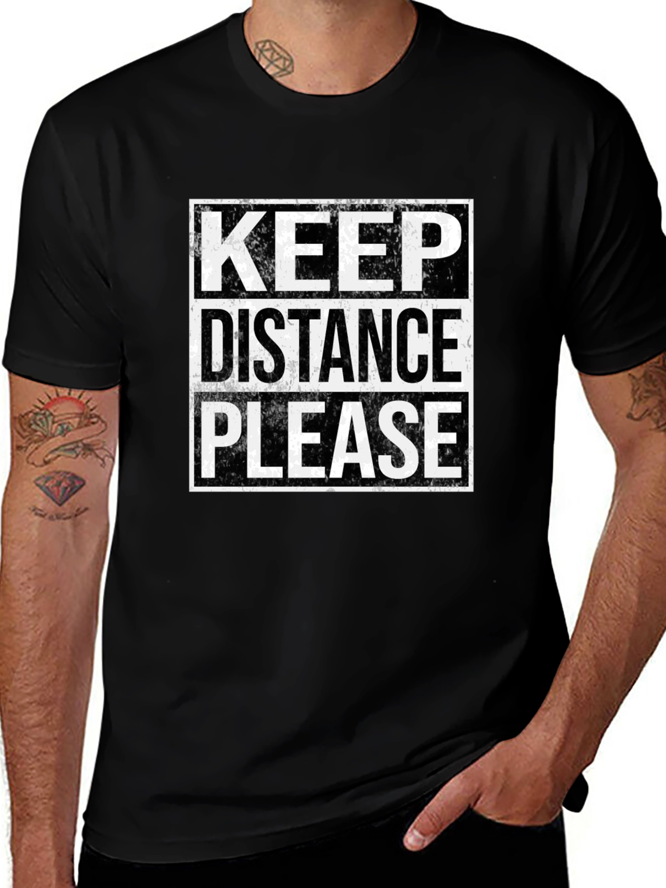 Keep Distance Please T-Shirt - Social Distancing Tee