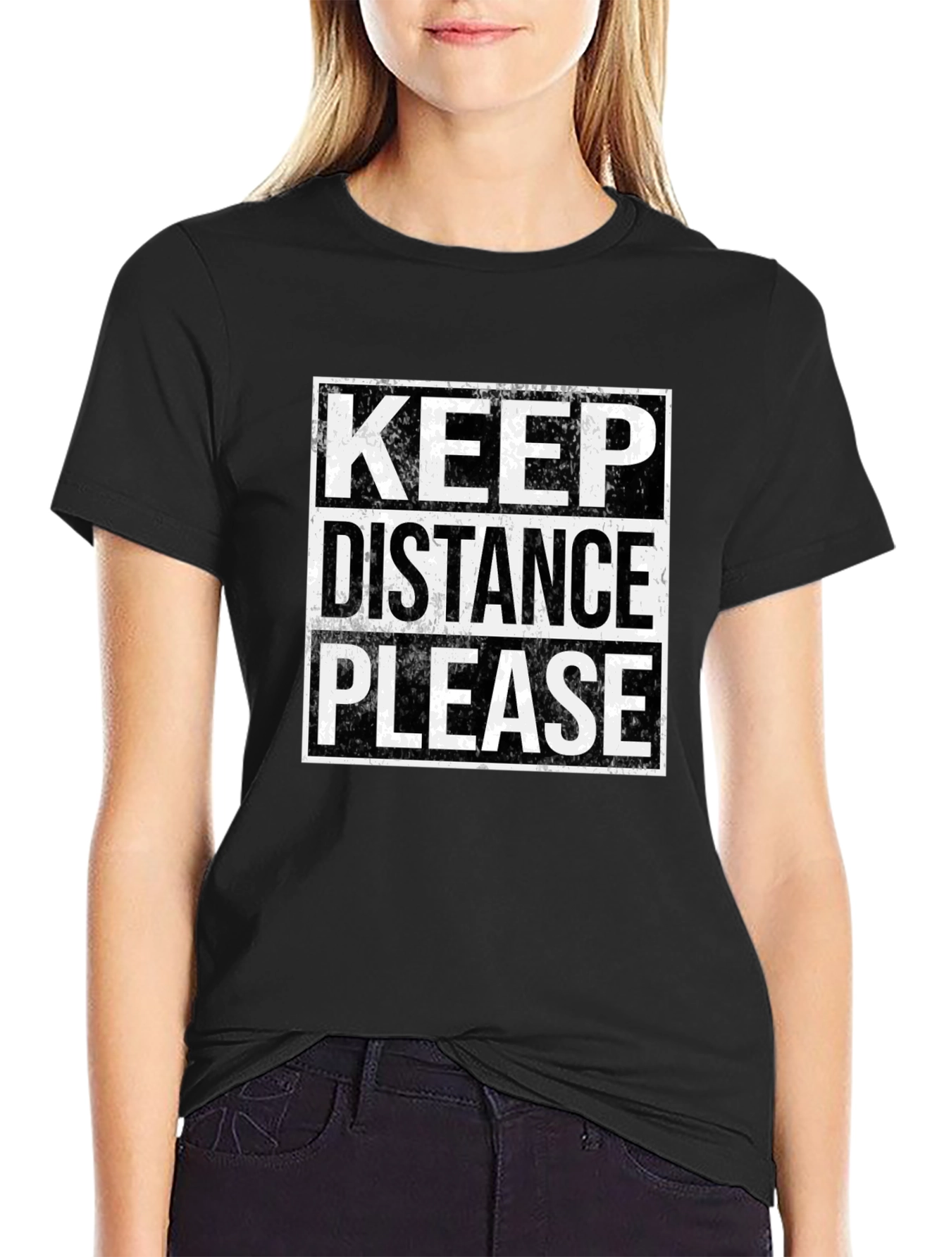 Keep Distance Please T-Shirt - Social Distancing Tee