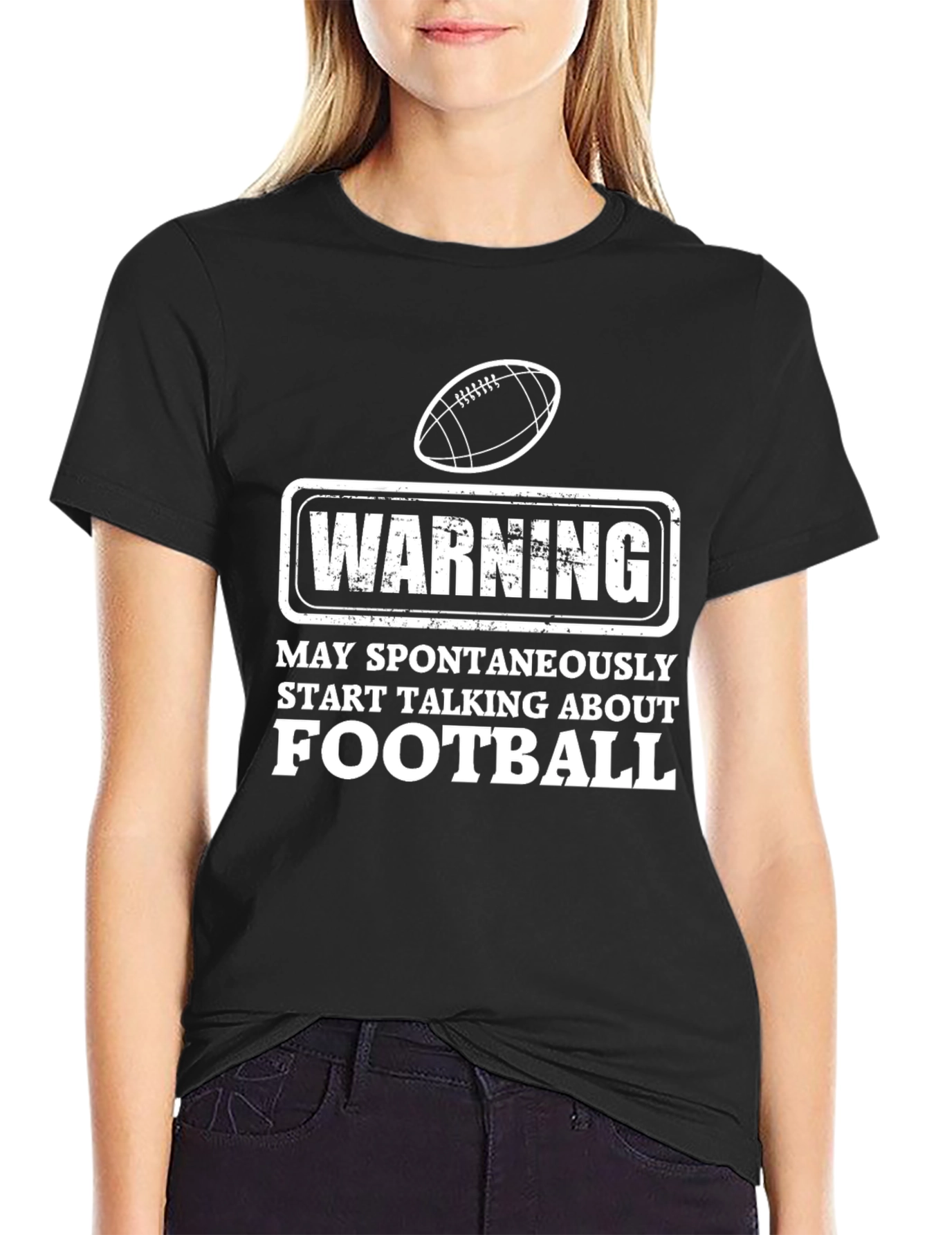 Warning Football T-Shirt - Spontaneous Talks