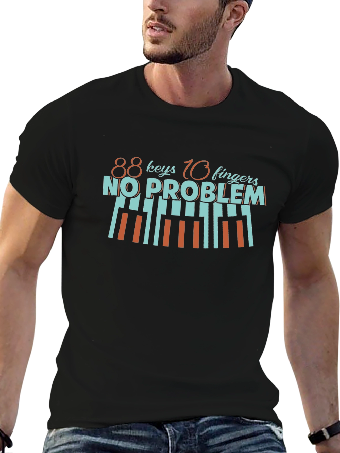 88 Keys 10 Fingers No Problem T-Shirt