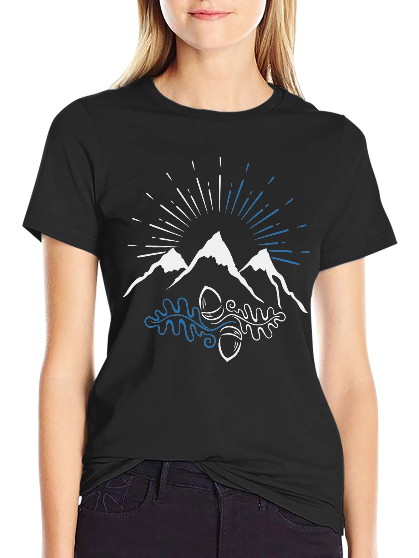 Mountain & Oak Graphic Tee - Nature Inspired Design