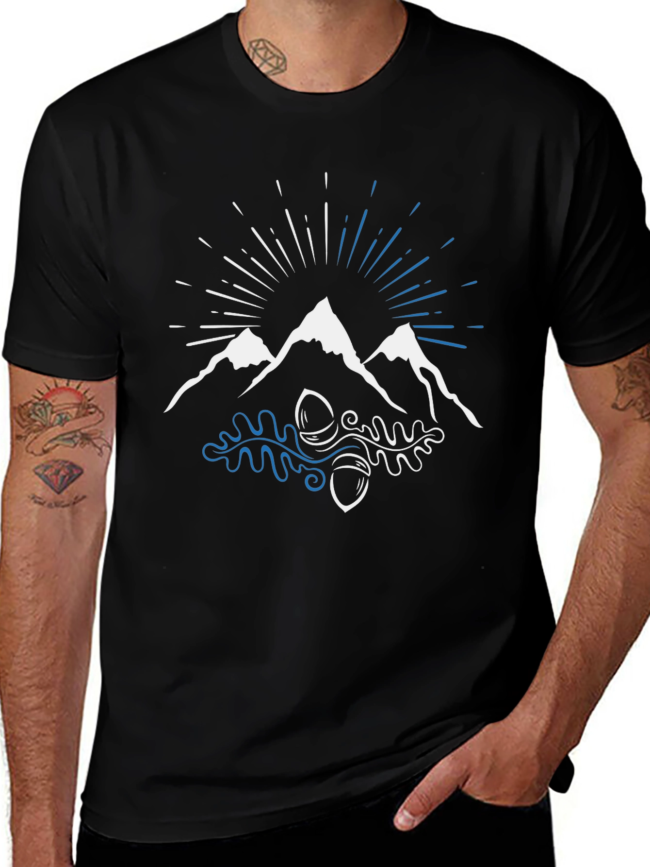 Mountain & Oak Graphic Tee - Nature Inspired Design