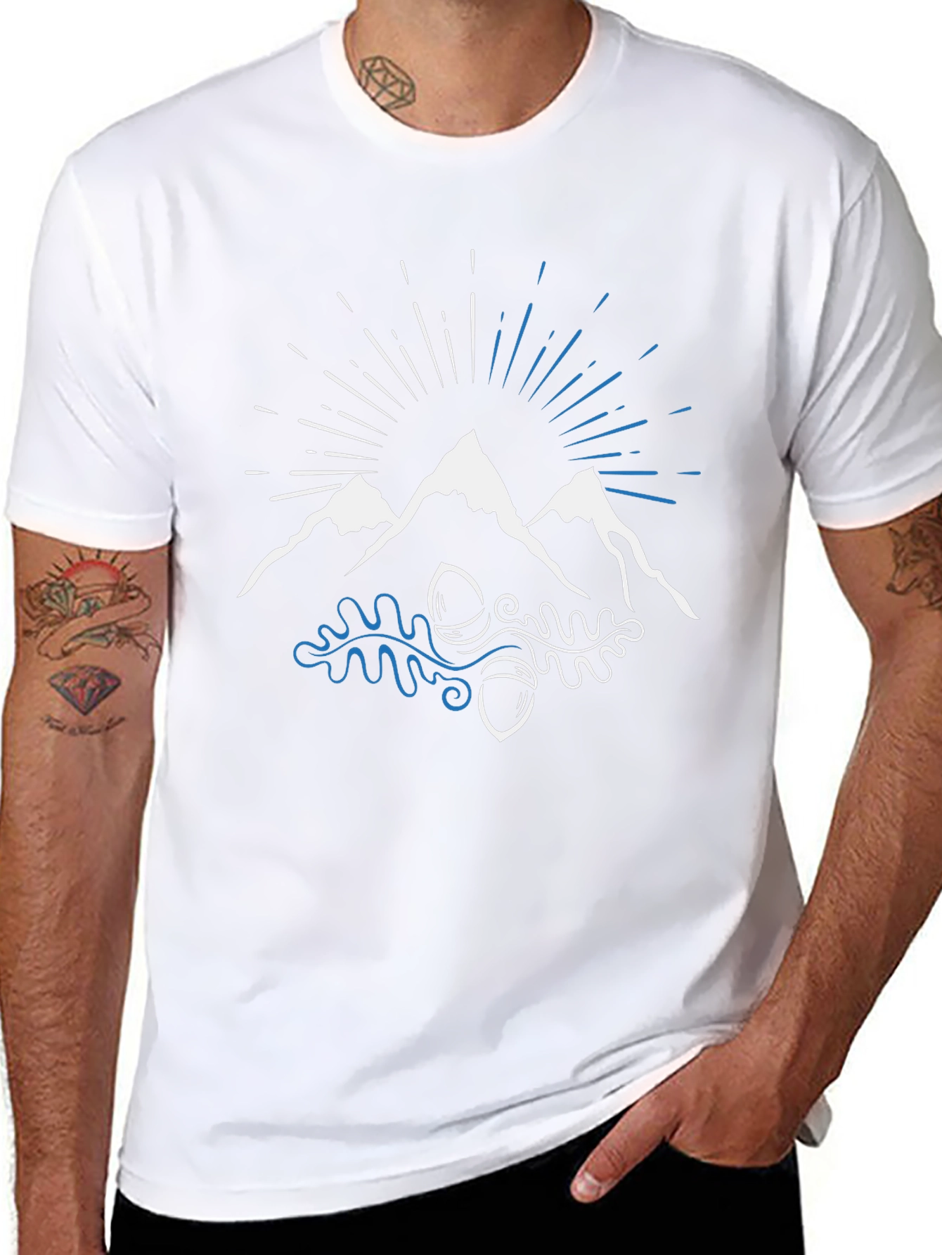 Mountain & Oak Graphic Tee - Nature Inspired Design